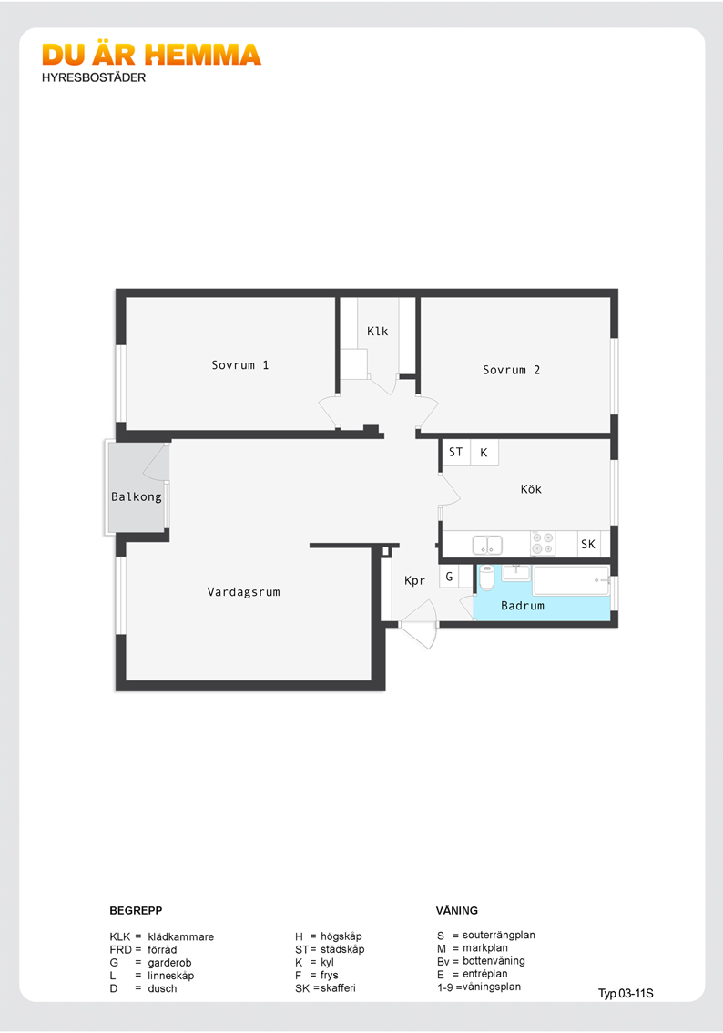 Planritning för Sågaregränd 3