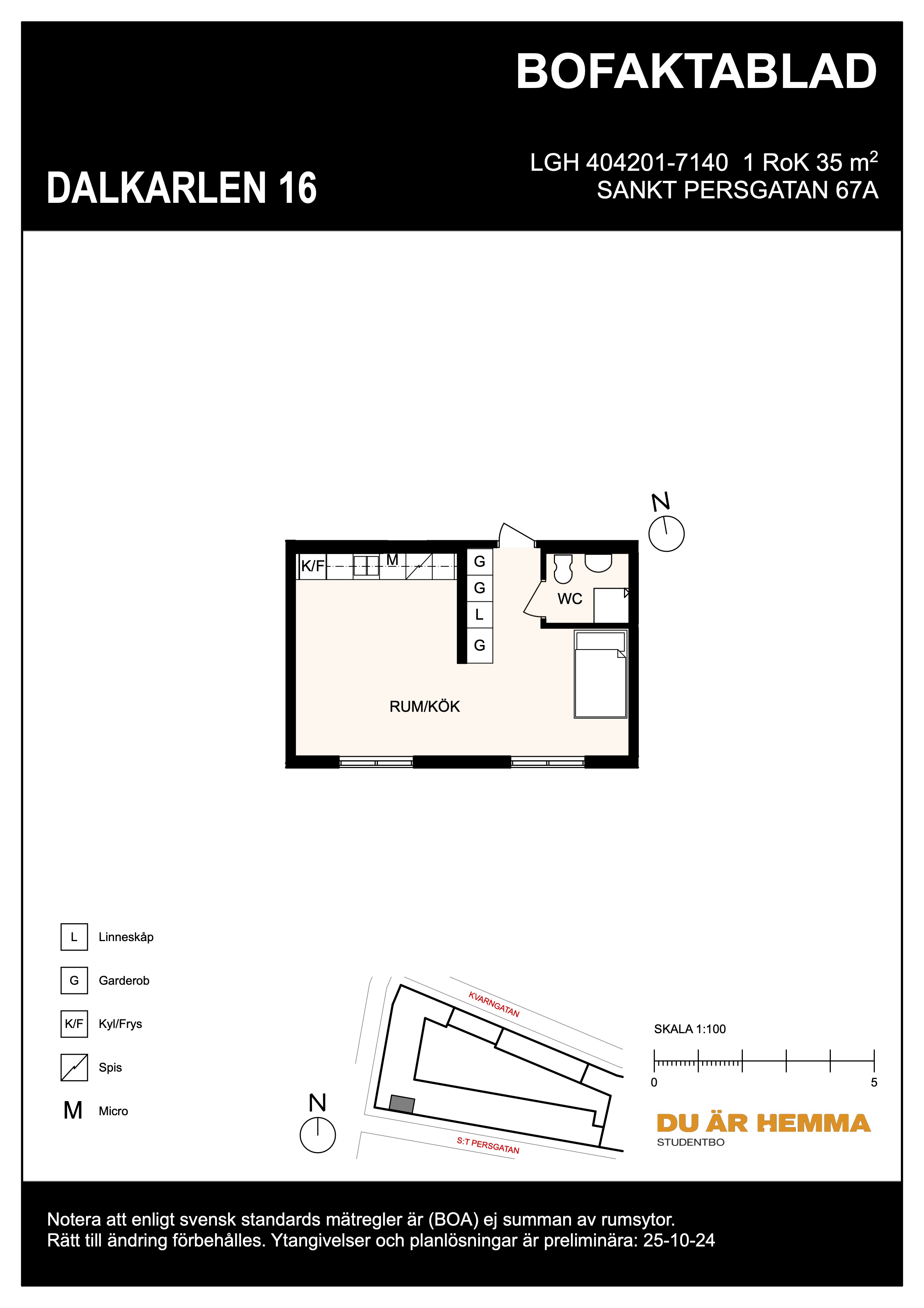 Floor plan for S:t Persgatan 67 A