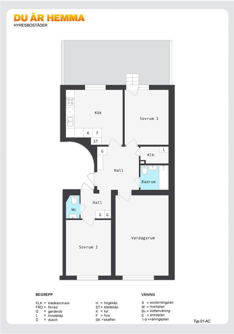 Planritning för Albrektsvägen 130 B