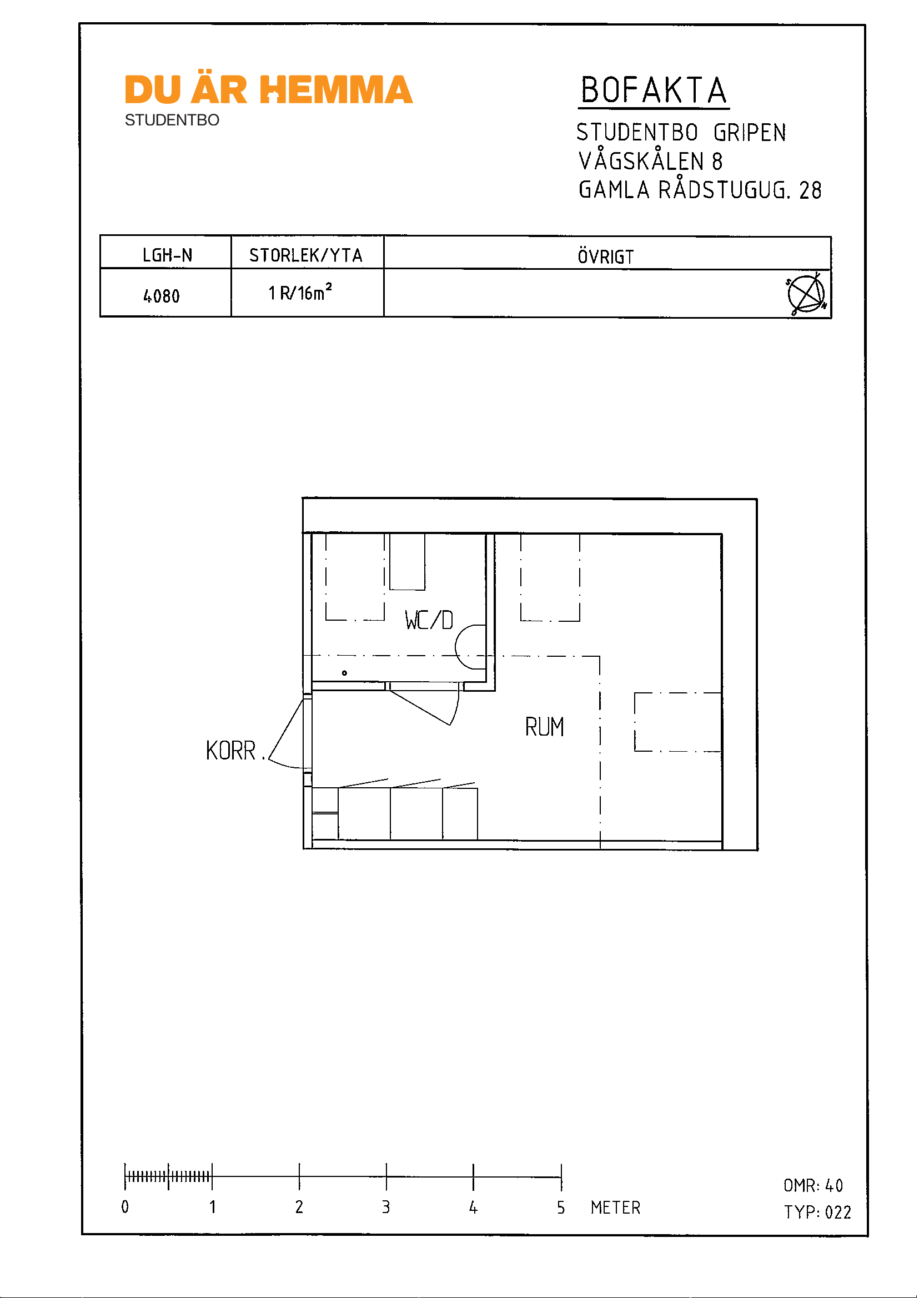 Floor plan for Gamla Rådstugugatan 28