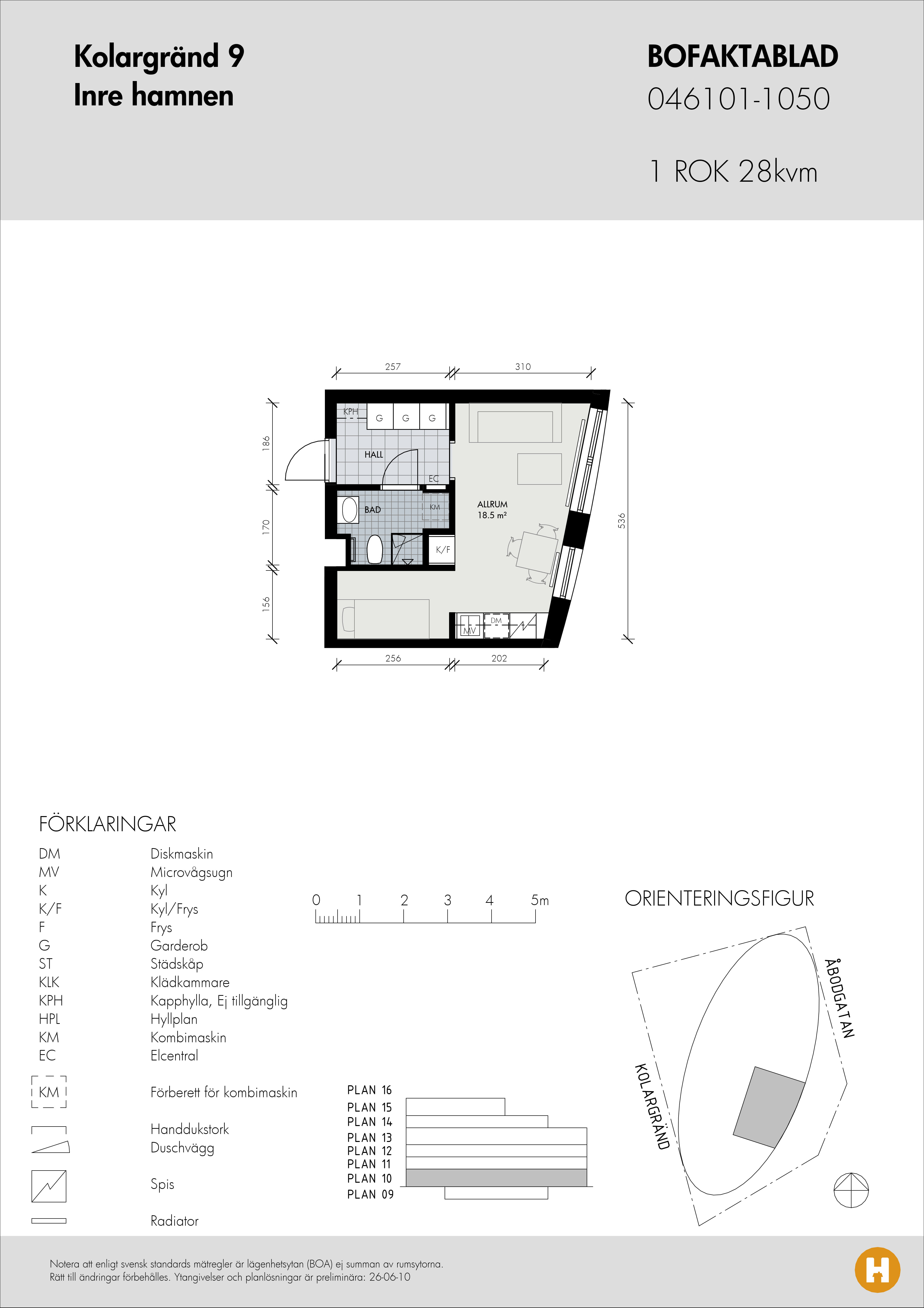 Planritning för Kolargränd 9 