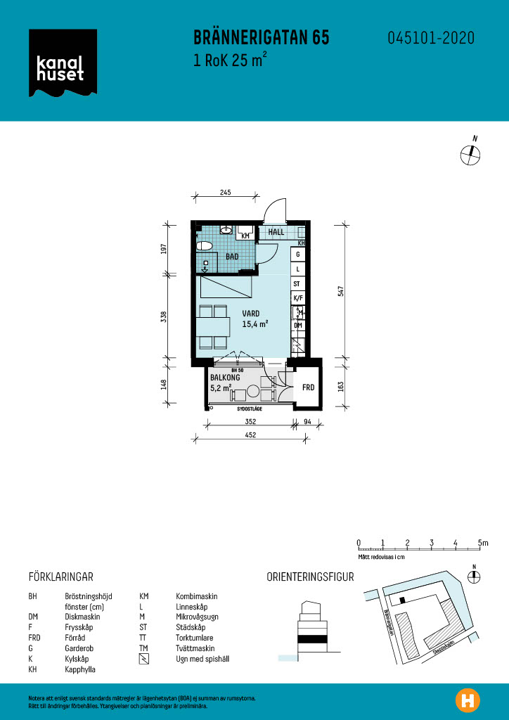 Planritning för Brännerigatan 65