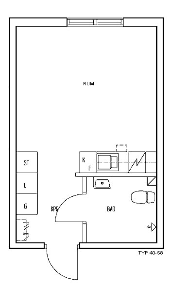 Floor plan for Skomakaregatan 9  