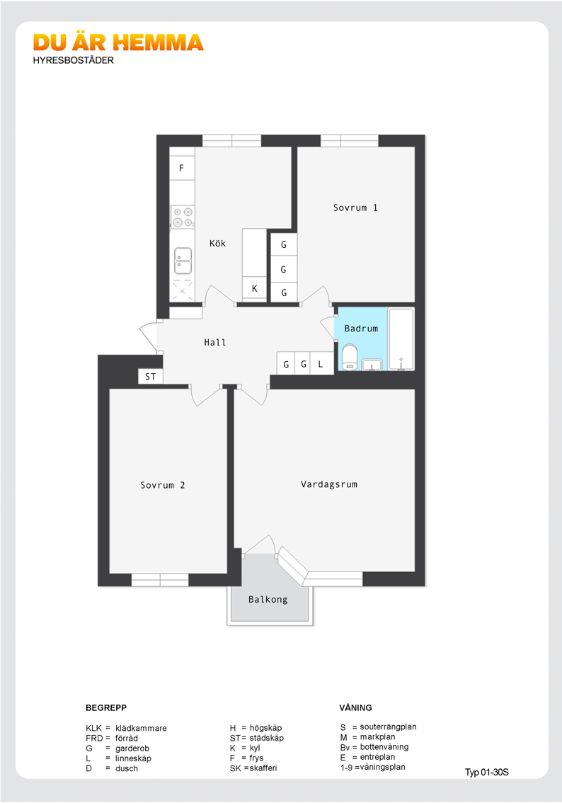 Planritning för Albrektsvägen 129 B