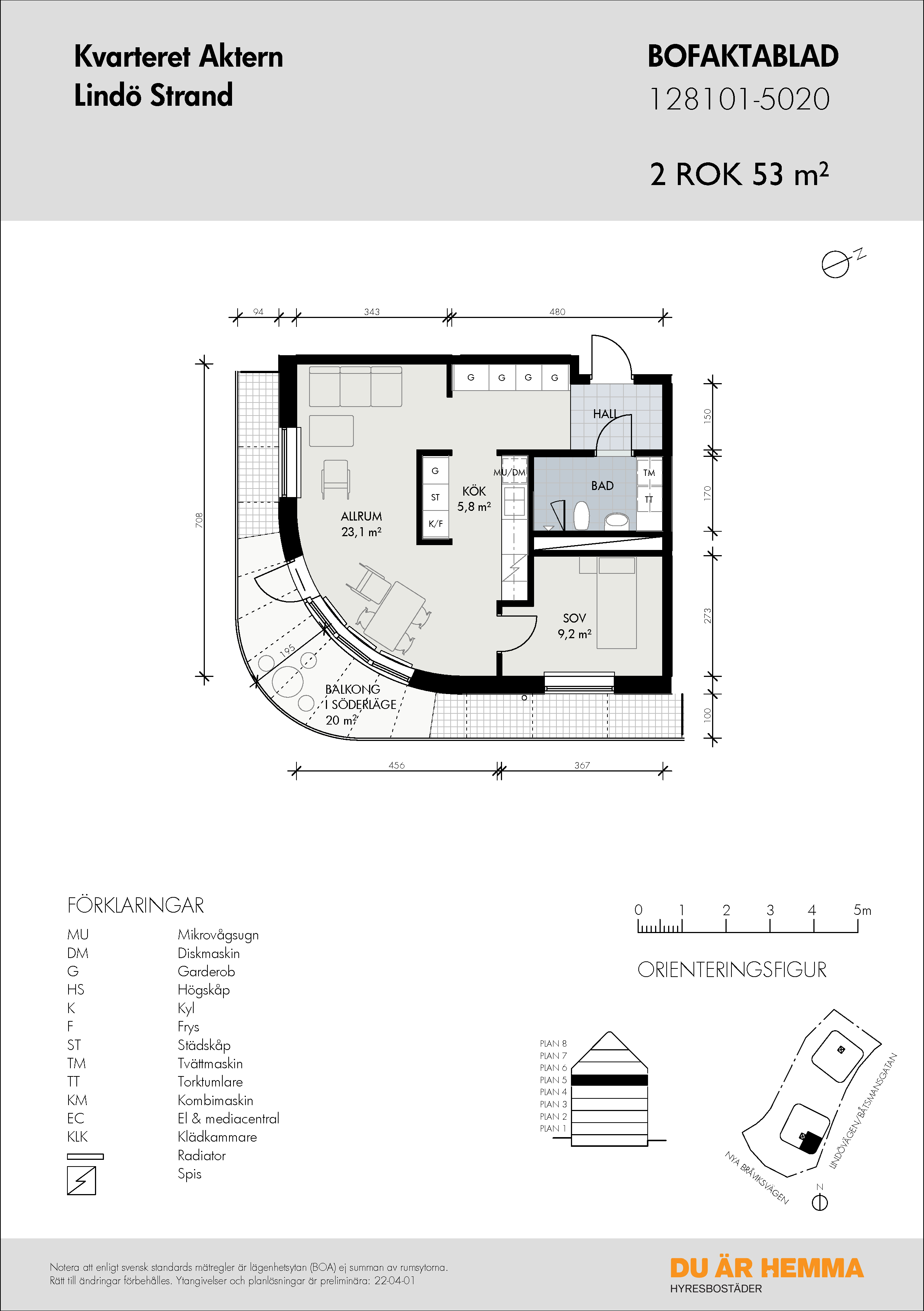 Planritning för Båtsmansgatan 1