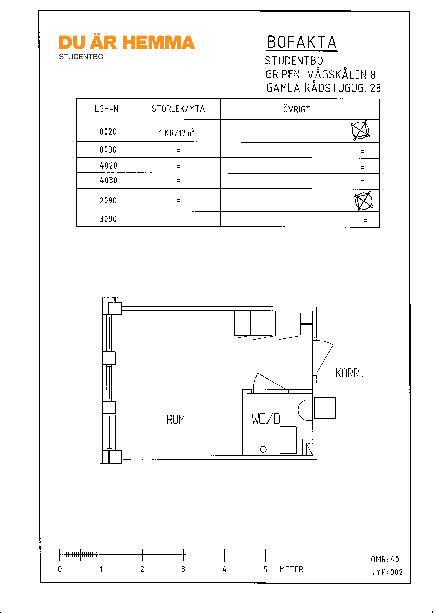 Floor plan for Gamla Rådstugugatan 28