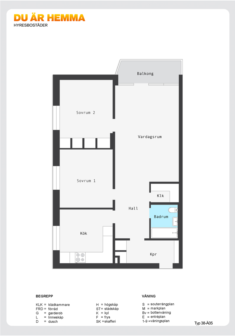 Planritning för Ängsvaktaregatan 22