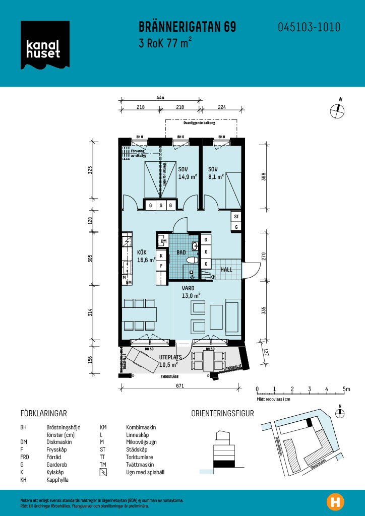 Planritning för Brännerigatan 69