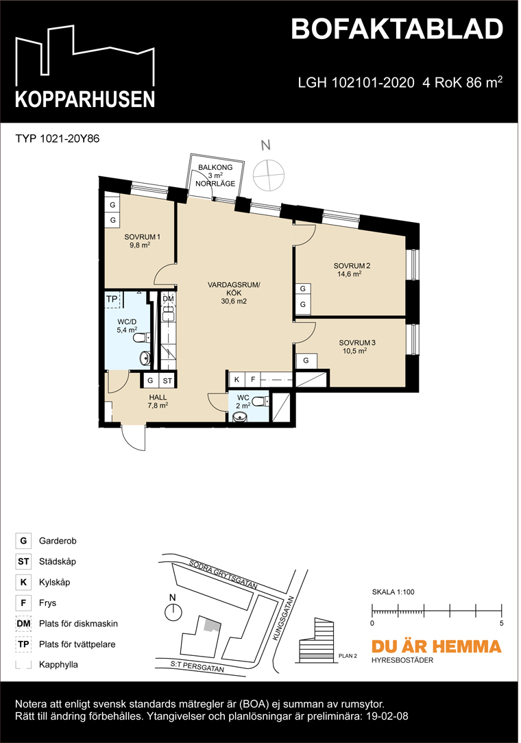 Planritning för S:t Persgatan 23