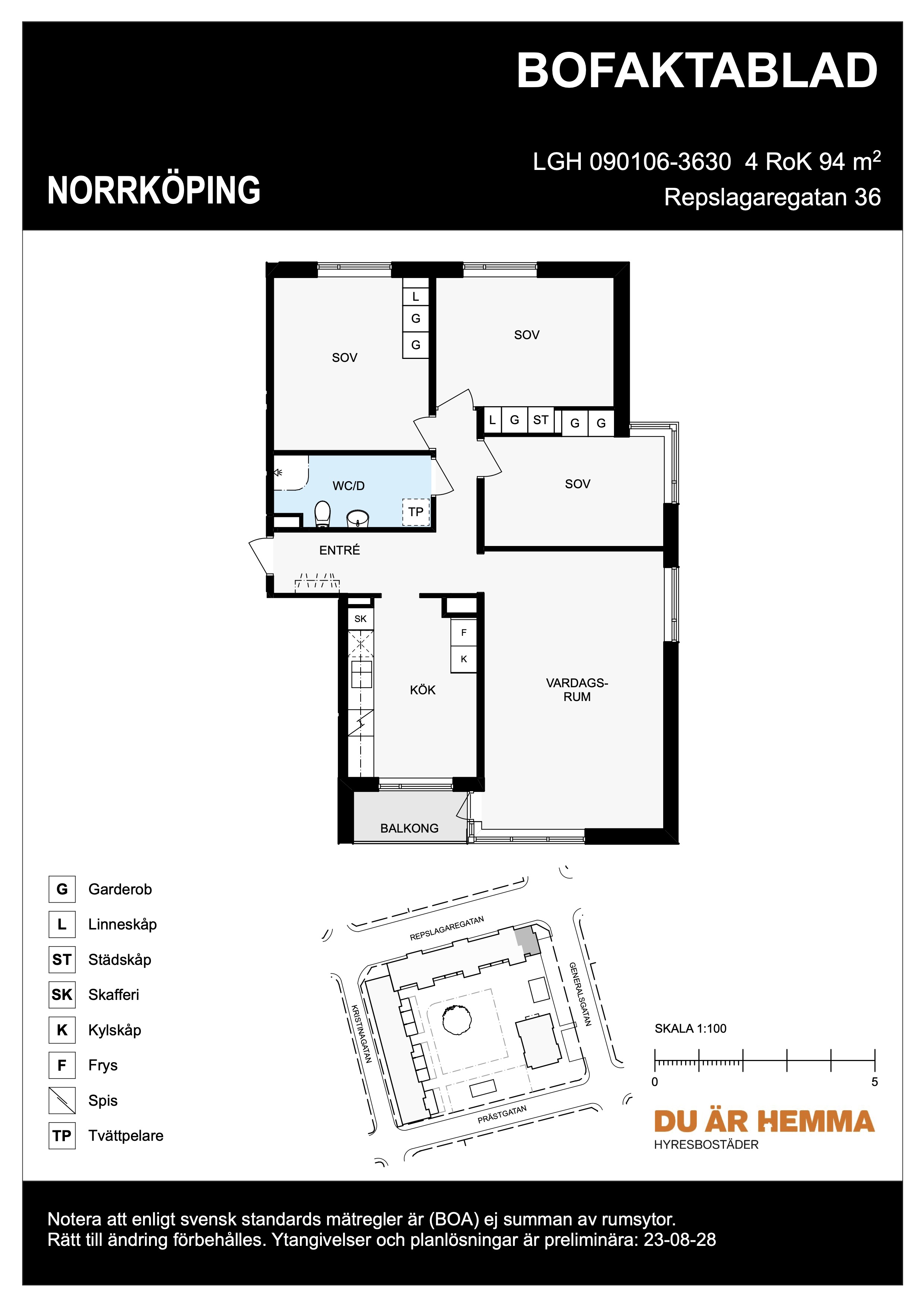 Planritning för Repslagaregatan 36