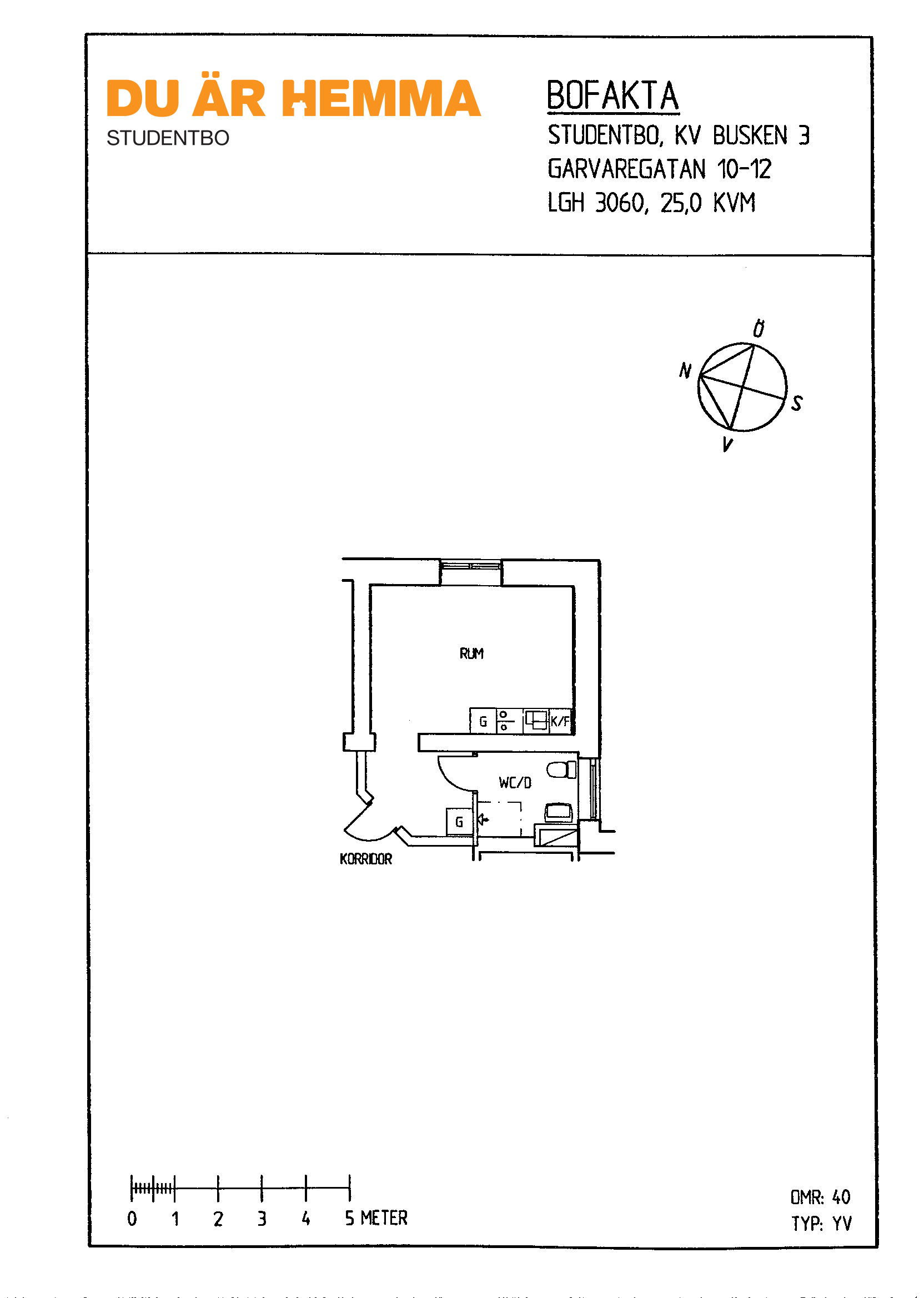 Floor plan for Garvaregatan 10