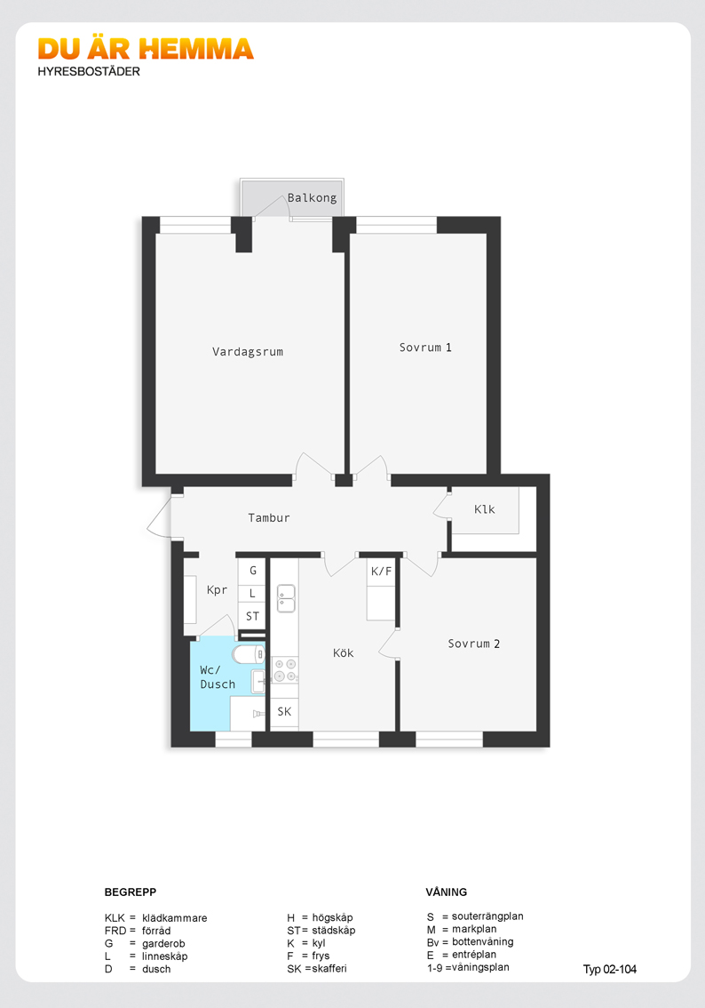 Planritning för Ljuragatan 103