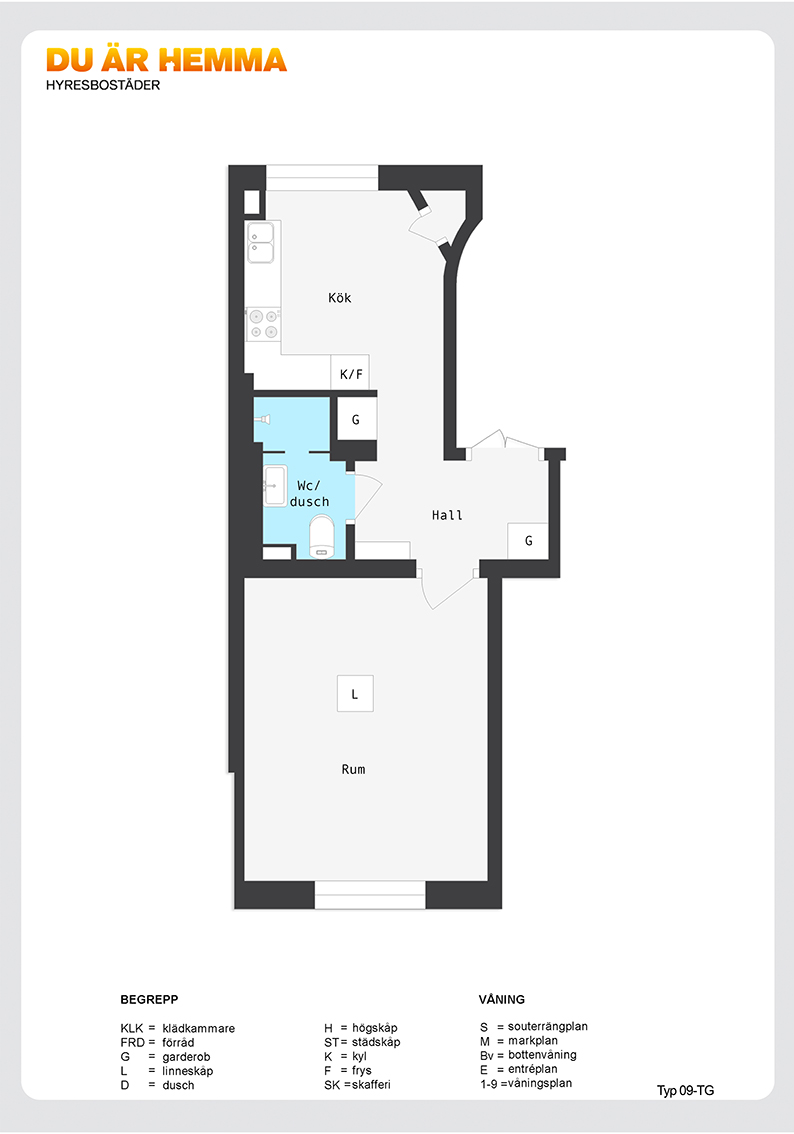 Planritning för Olai Kyrkogata 5 B