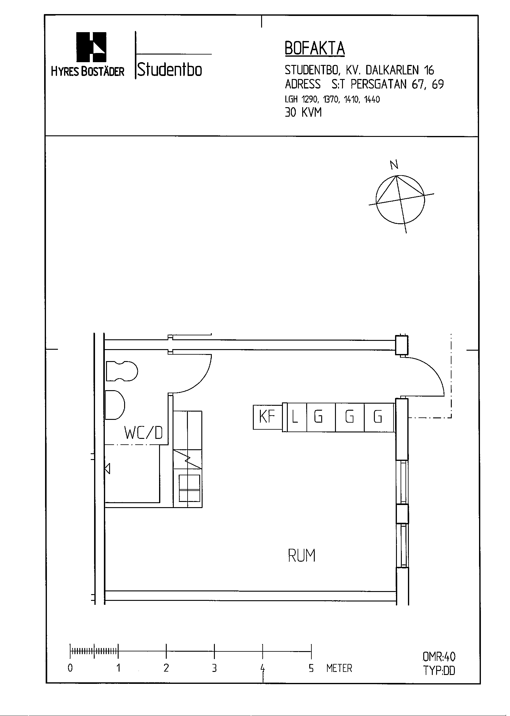 Planritning för S:t Persgatan 69 G