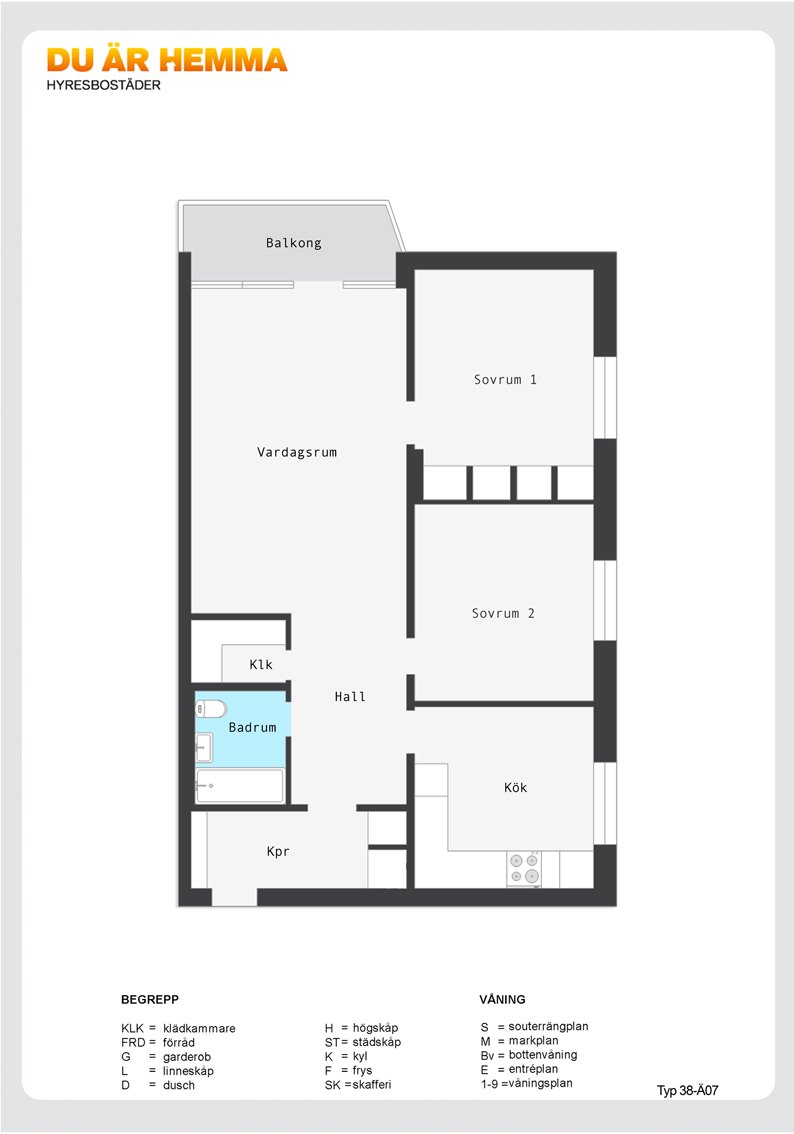 Planritning för Ängsvaktaregatan 22