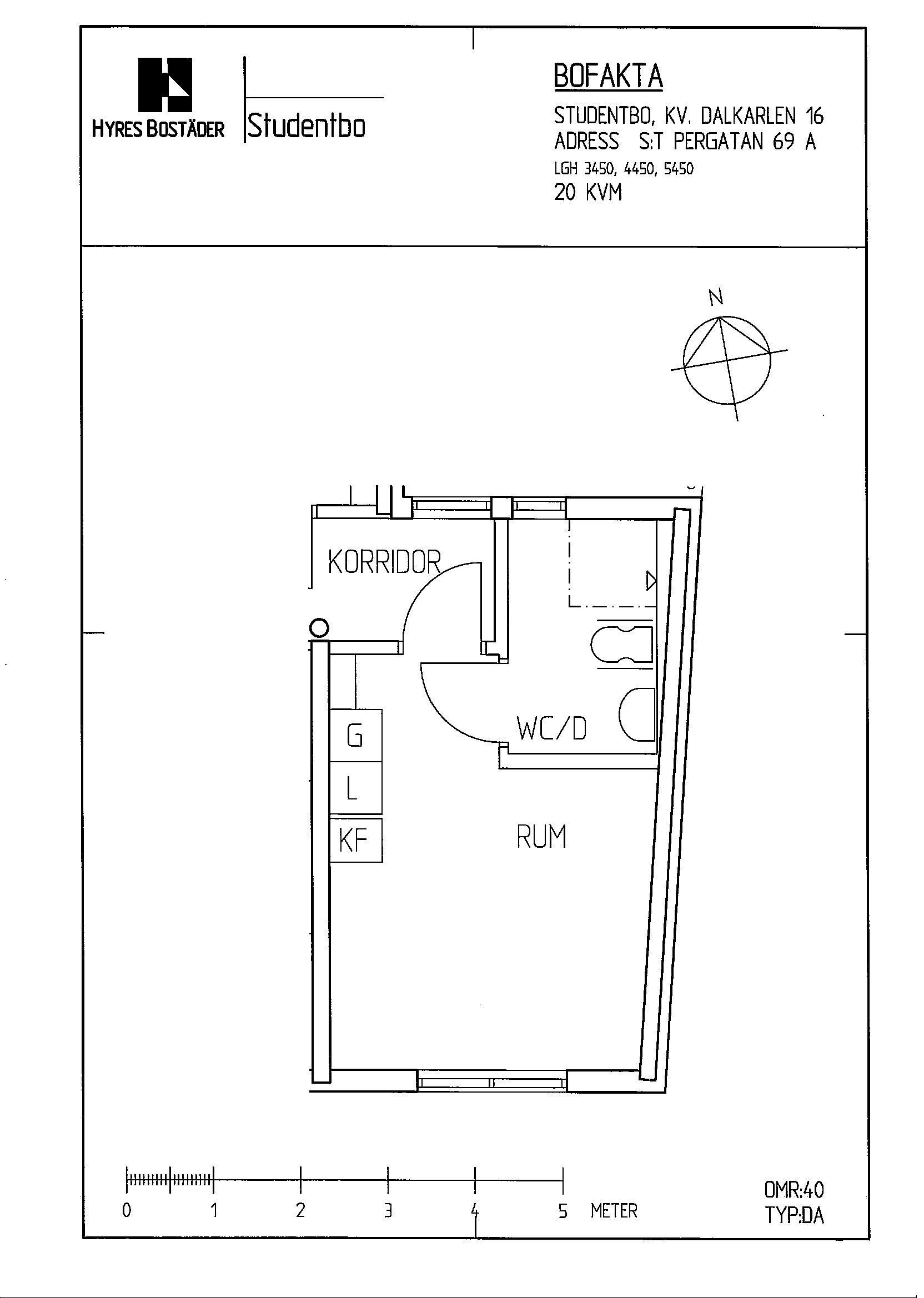 Floor plan for S:t Persgatan 69 A  