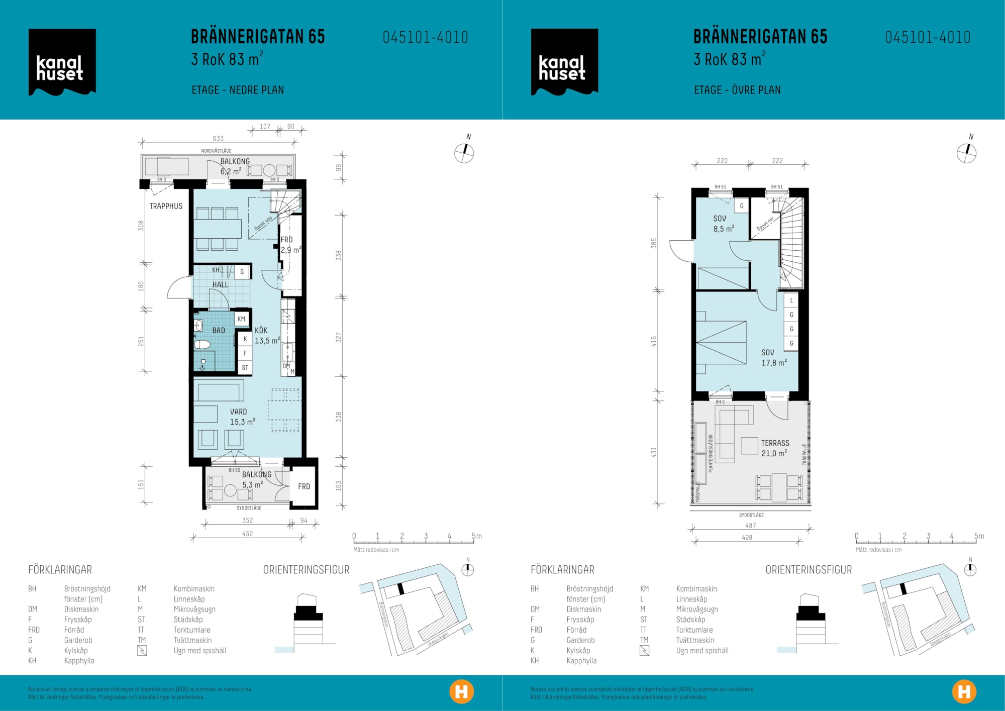 Planritning för Brännerigatan 65