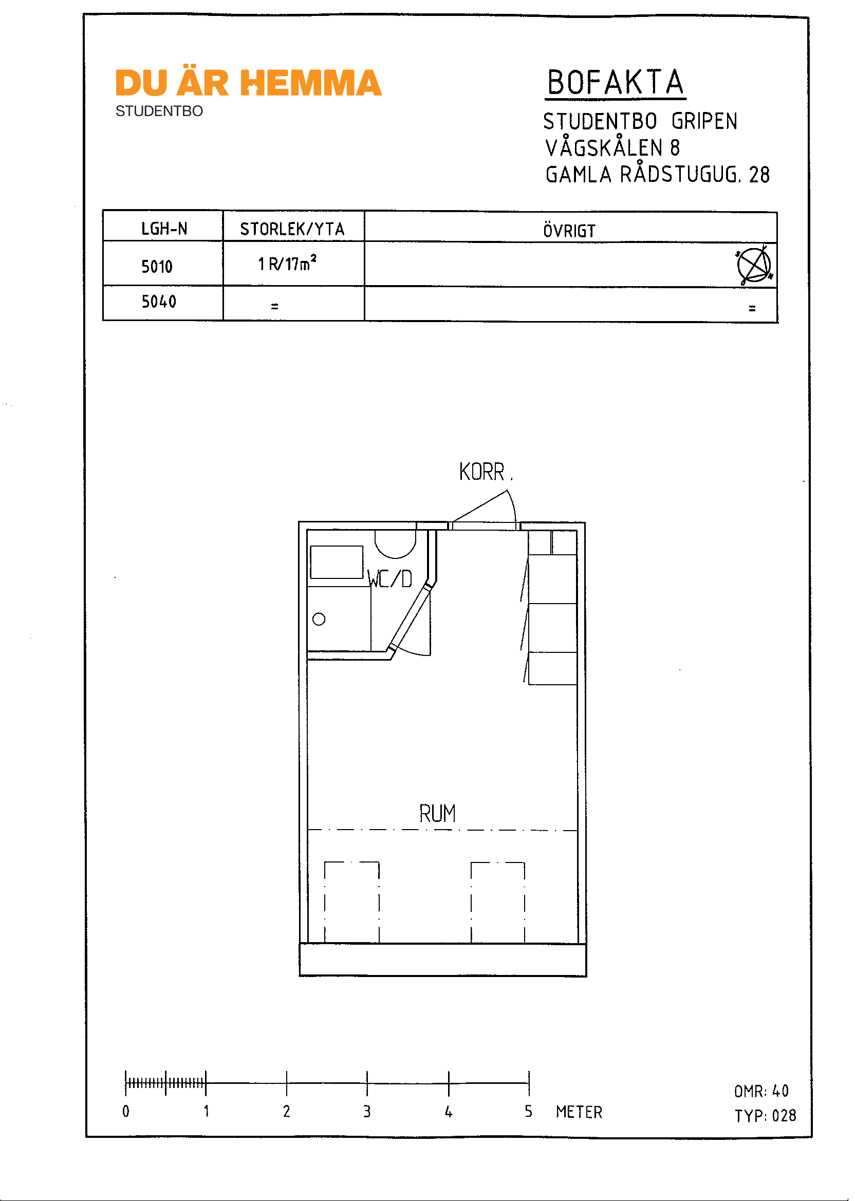 Floor plan for Gamla Rådstugugatan 28