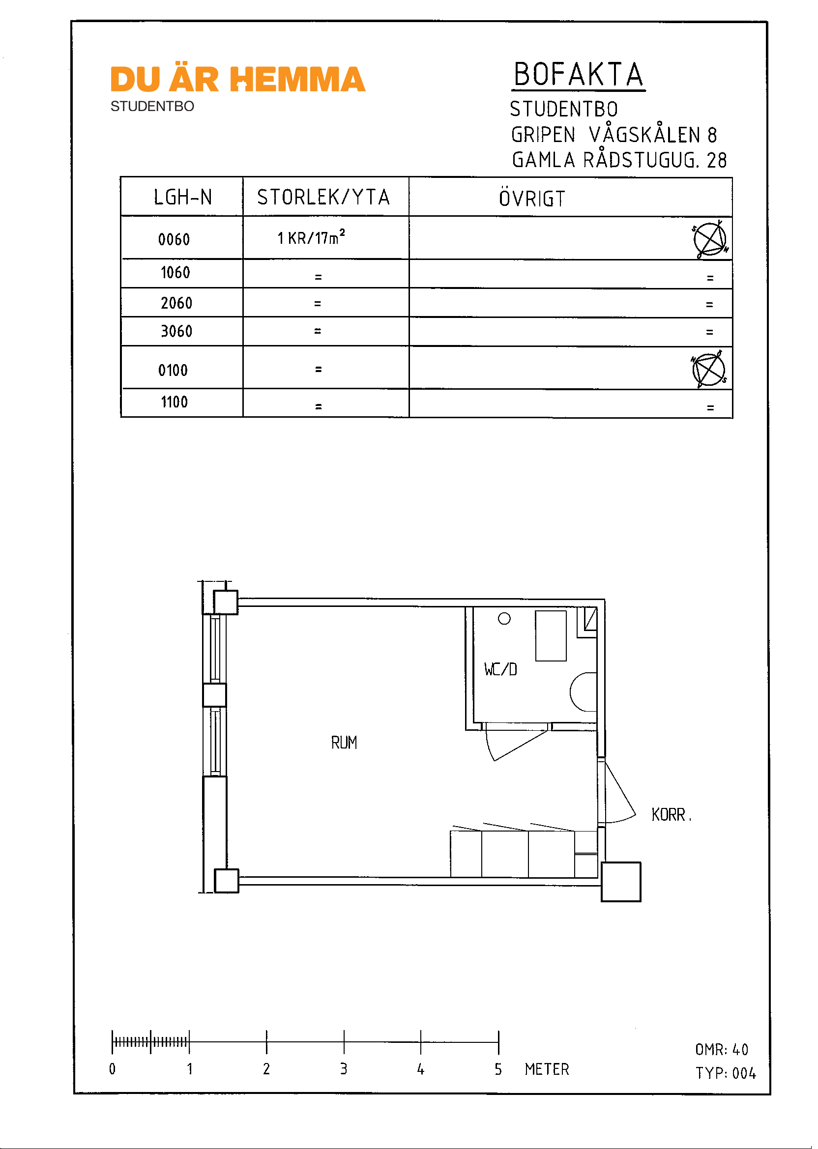 Floor plan for Gamla Rådstugugatan 28