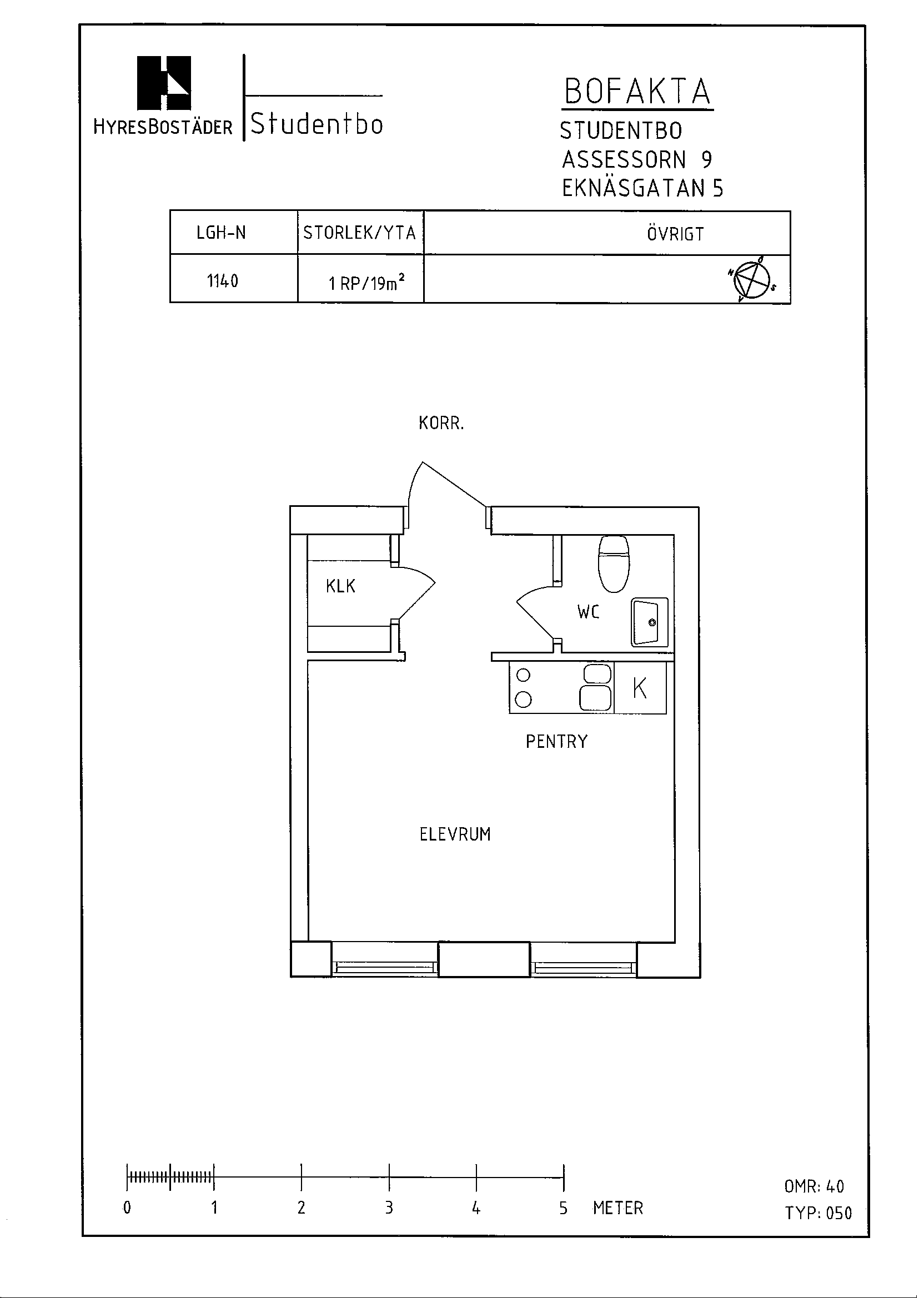 Planritning för Eknäsgatan 5