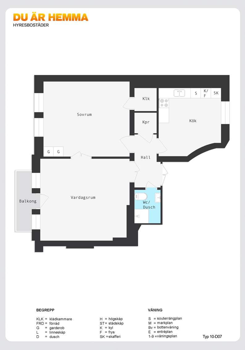 Planritning för Dalsgatan 8 A