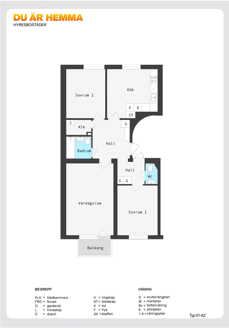 Planritning för Albrektsvägen 116 A