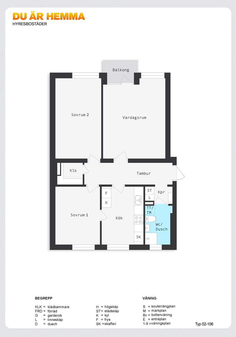 Planritning för Ljuragatan 109