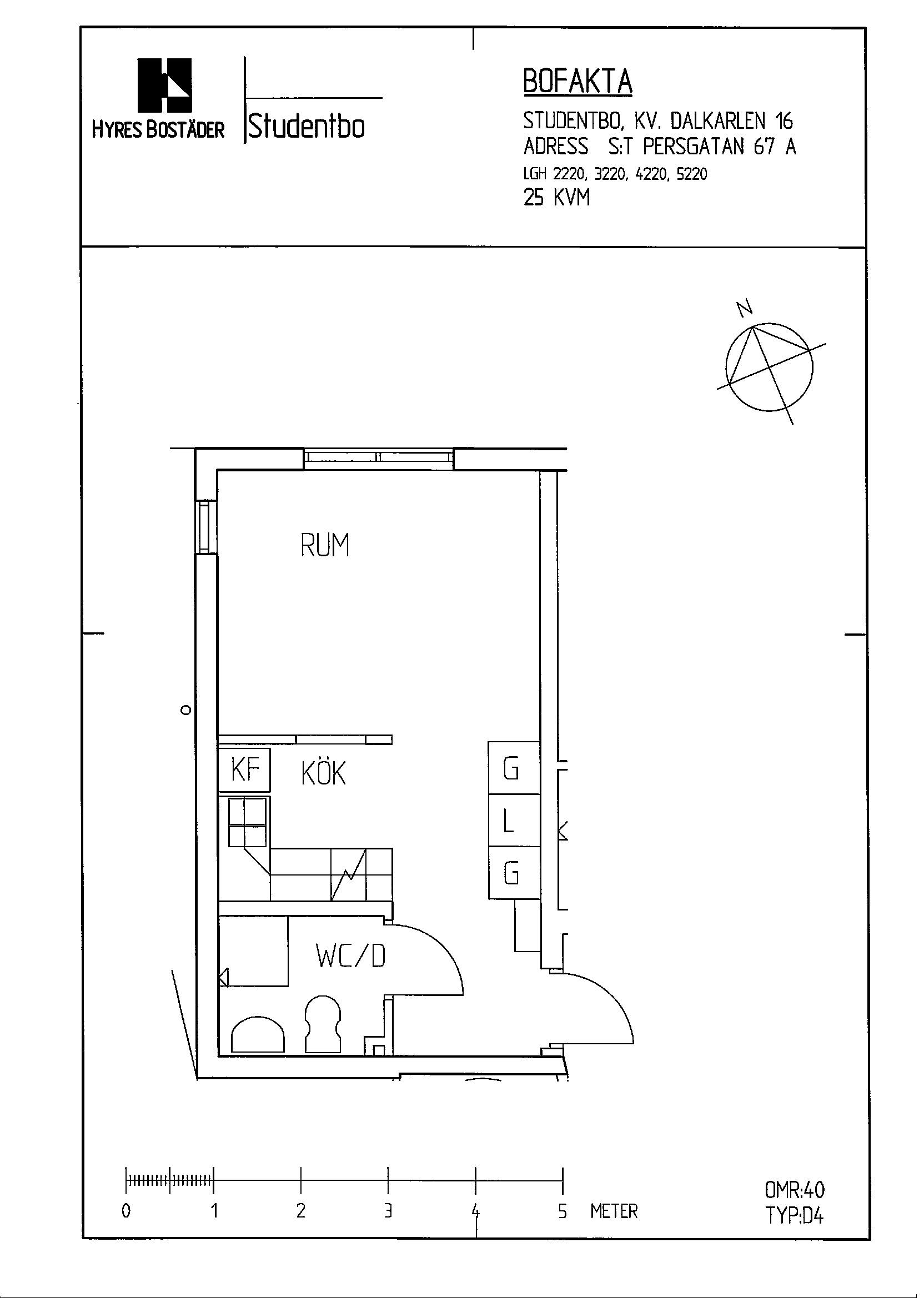 Floor plan for S:t Persgatan 67 A