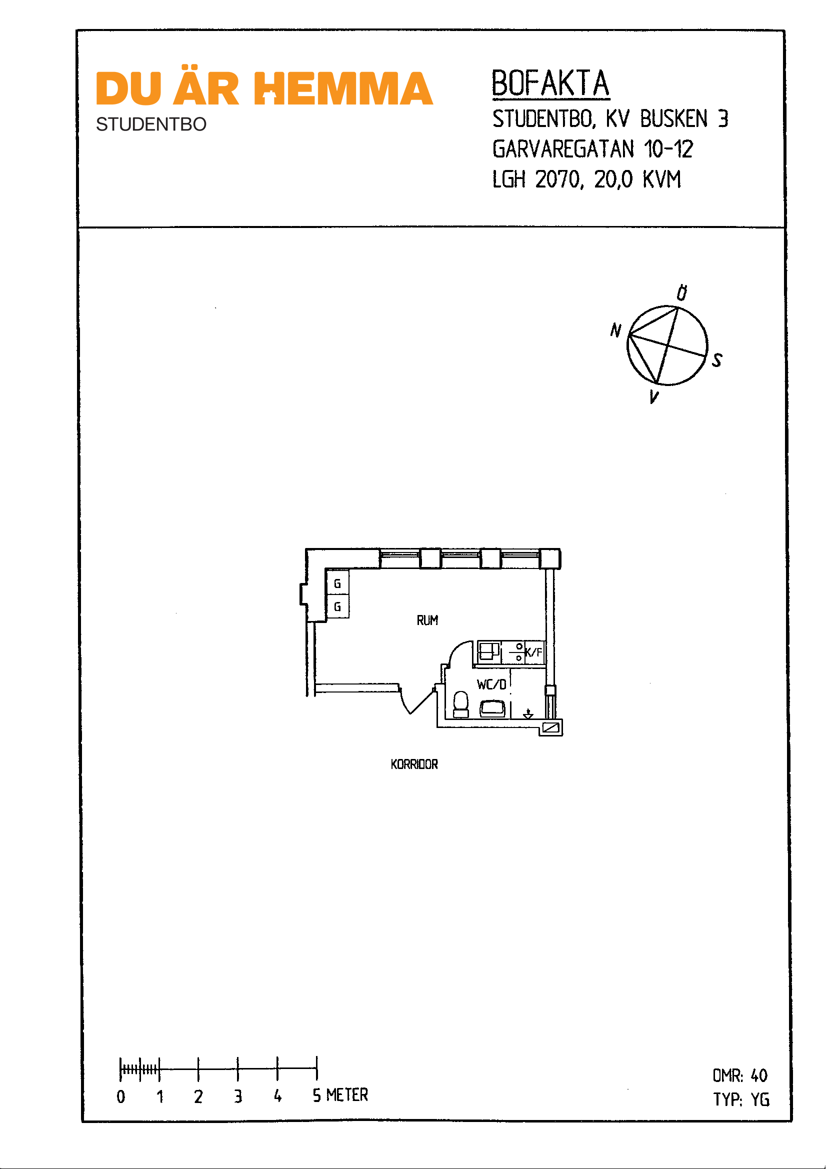 Floor plan for Garvaregatan 10
