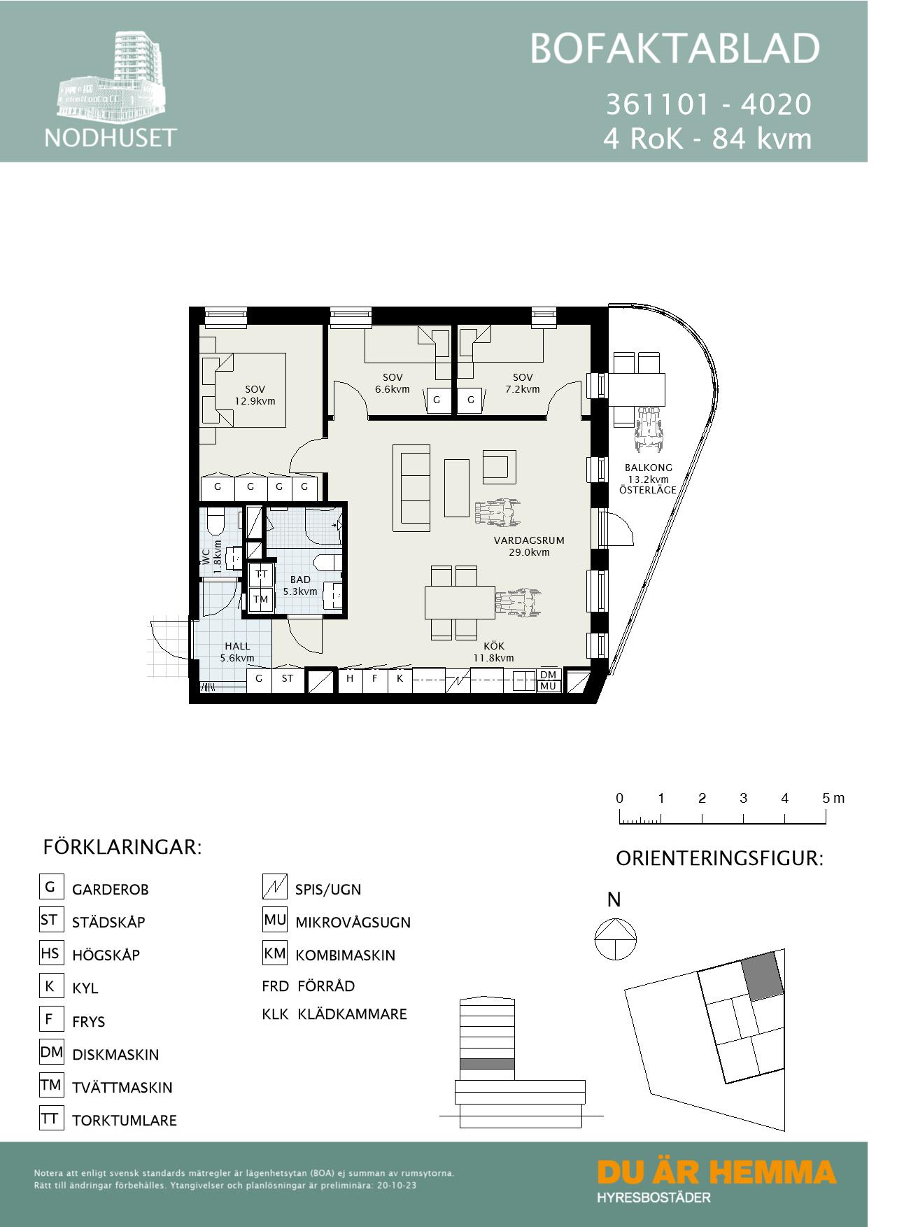 Planritning för Sandbyhovsgatan 1