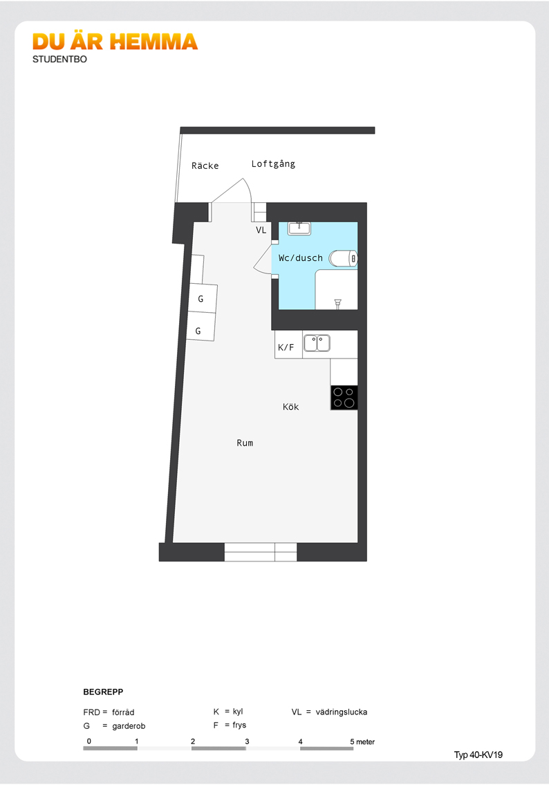 Floor plan for Kvarngatan 3 A