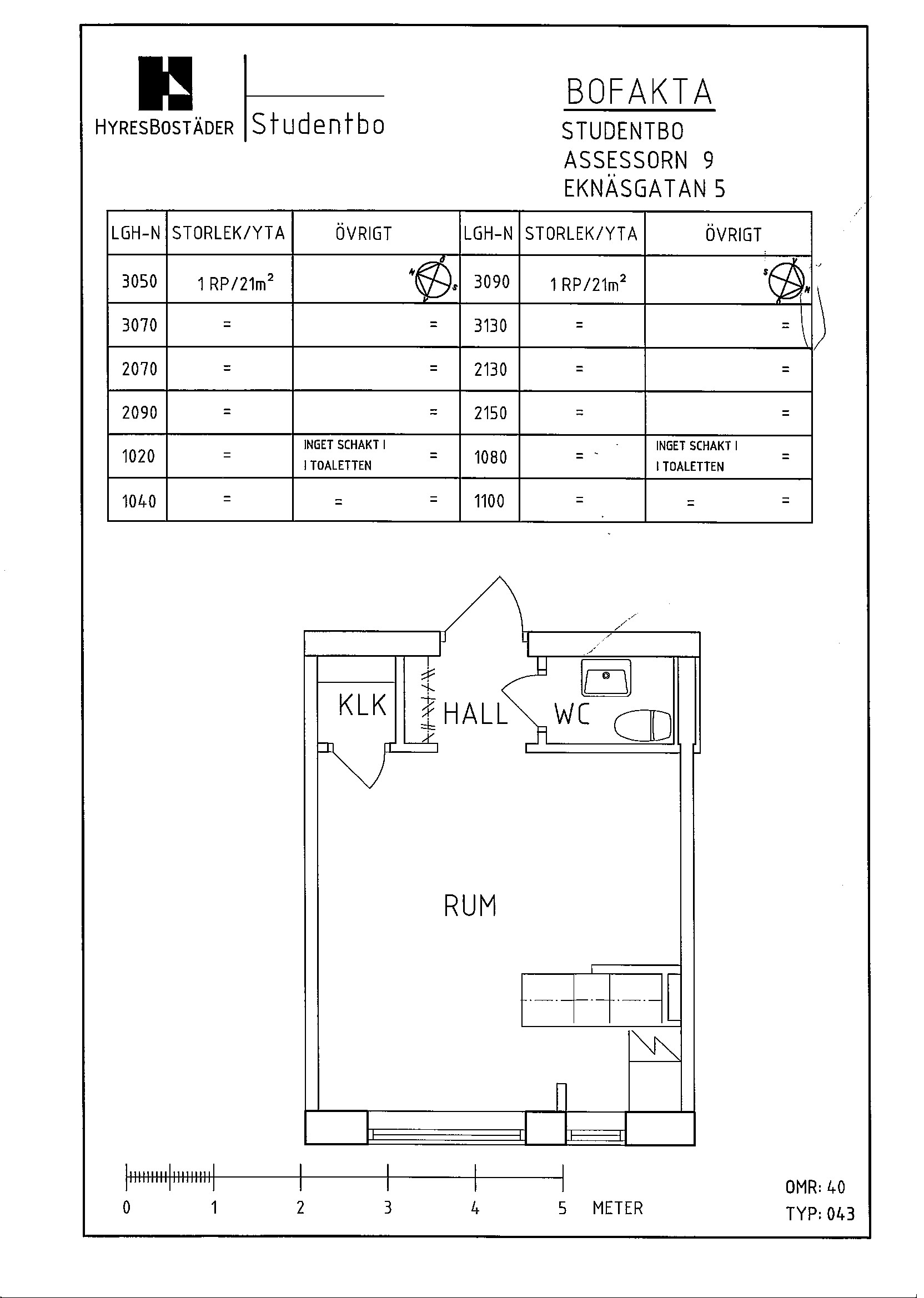 Planritning för Eknäsgatan 5