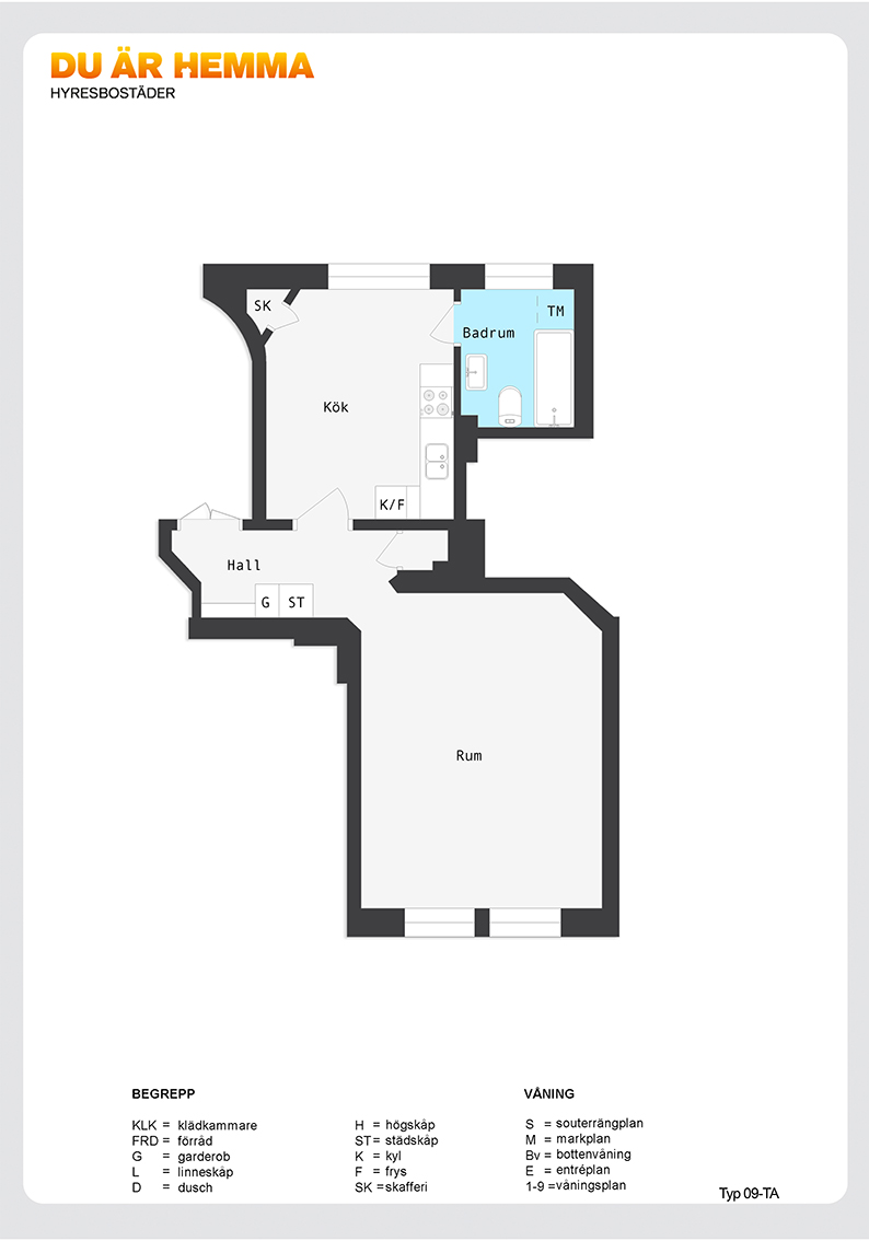 Planritning för Olai Kyrkogata 5 B