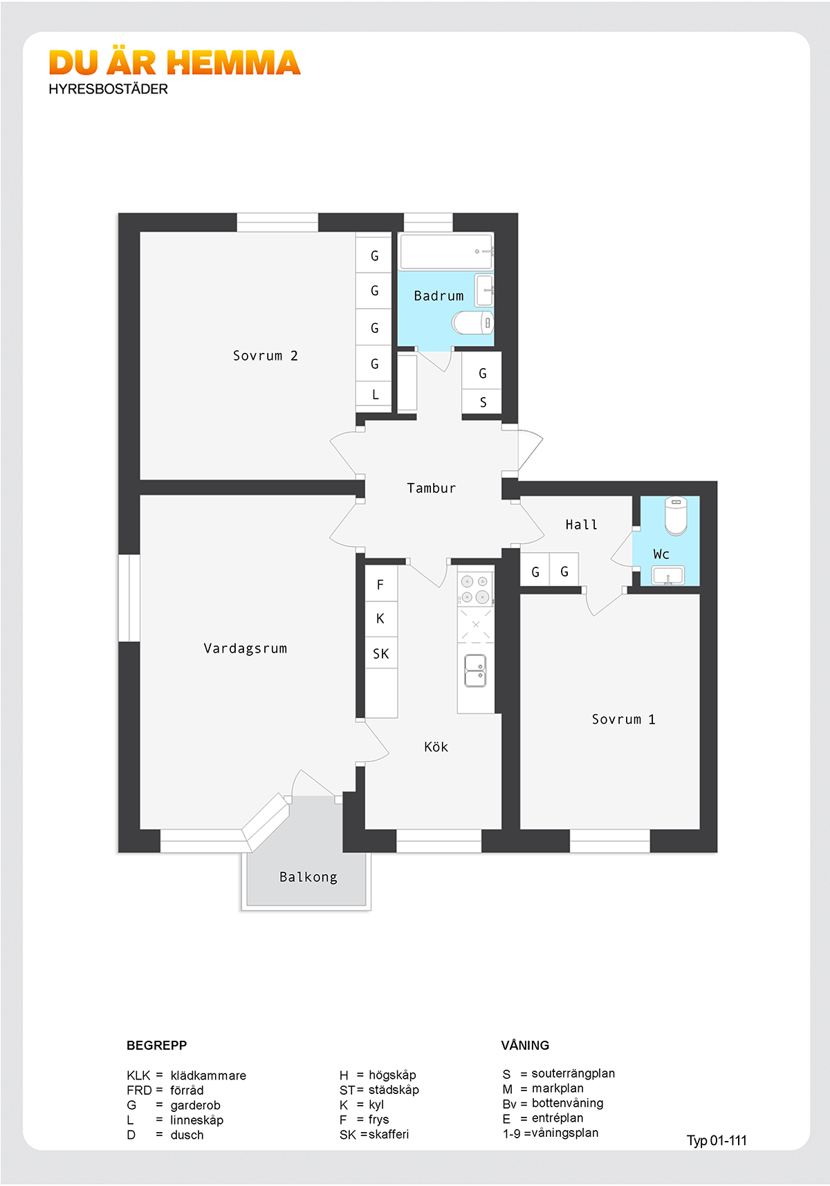 Planritning för Klingsbergsgatan 42 A