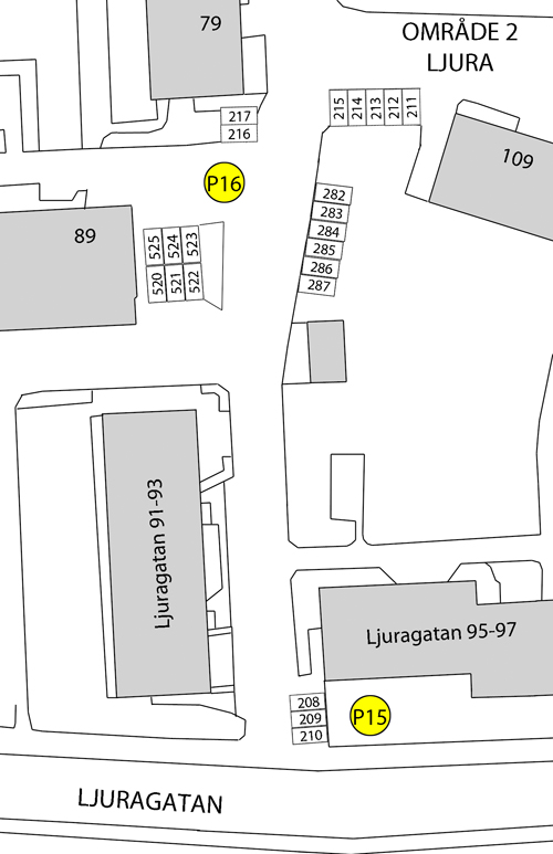 Planritning för Ljuragatan 95