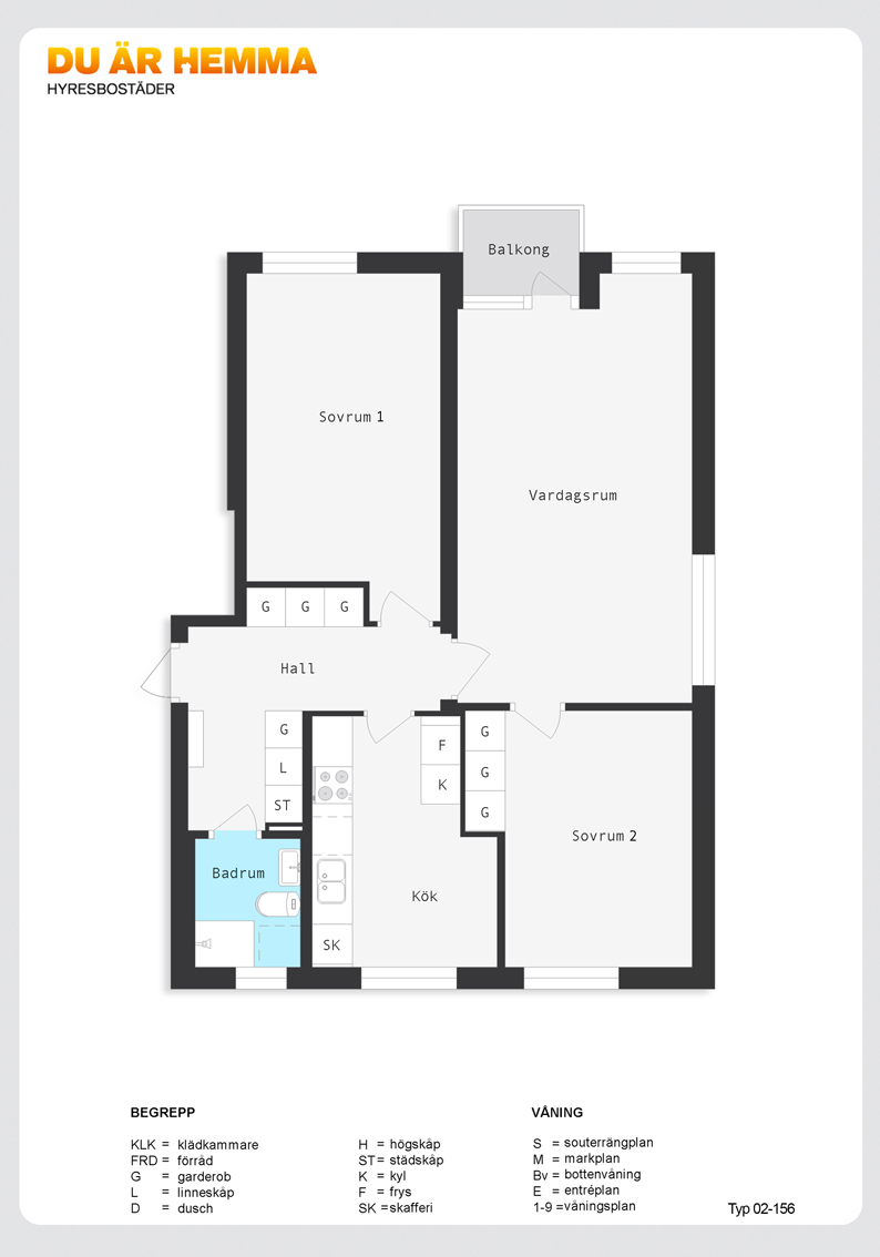 Planritning för Ljuragatan 165