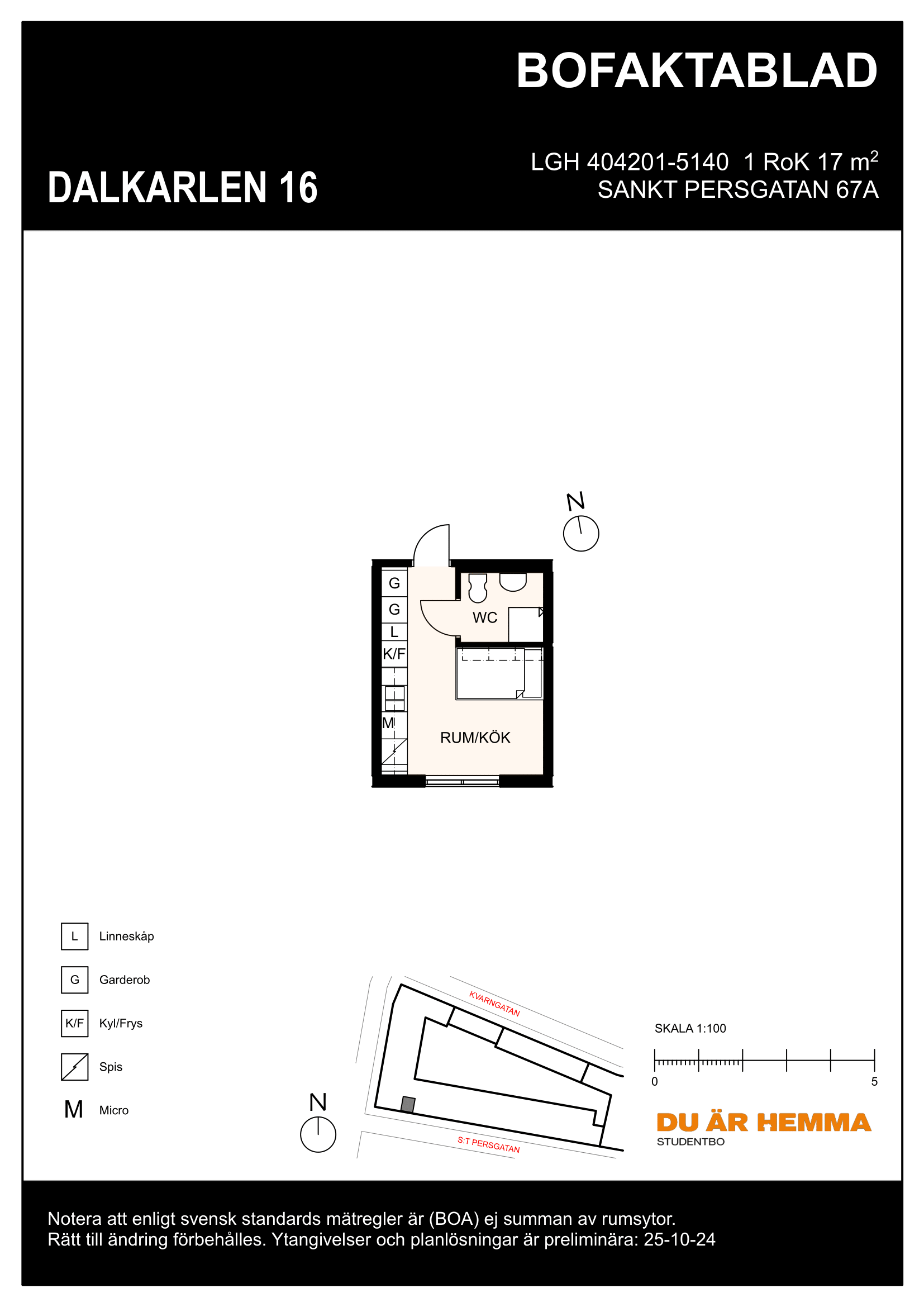 Floor plan for S:t Persgatan 67 A