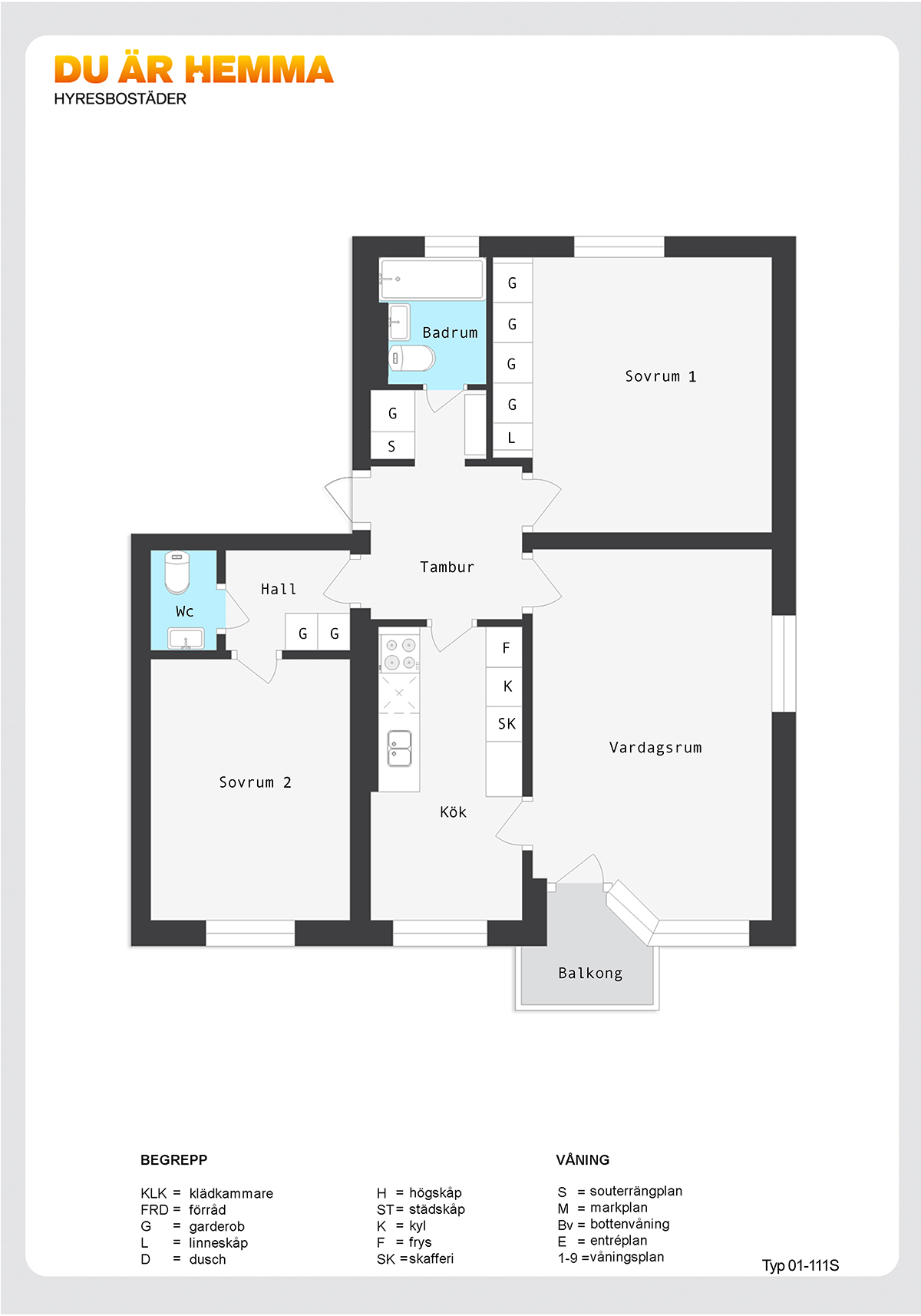Planritning för Klingsbergsgatan 40 B