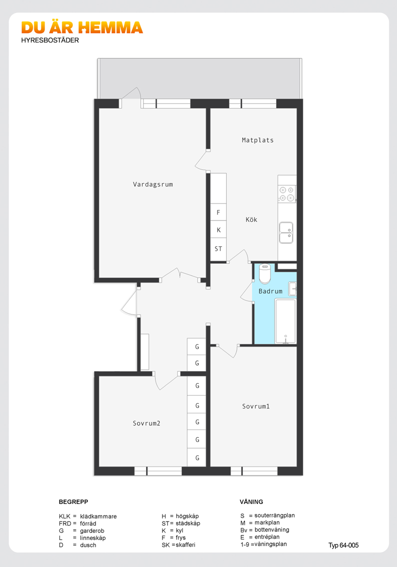 Planritning för Lillsjövägen 4 D