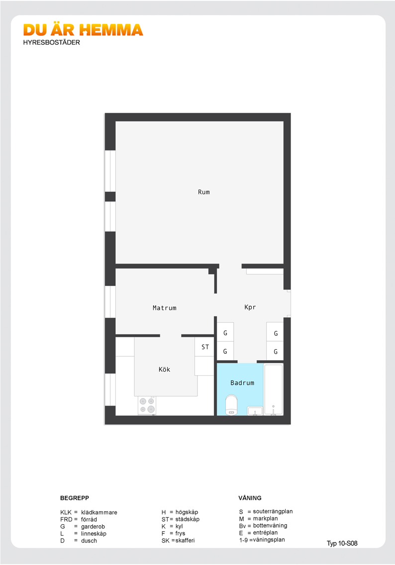 Planritning för Skogvaktaregatan 1