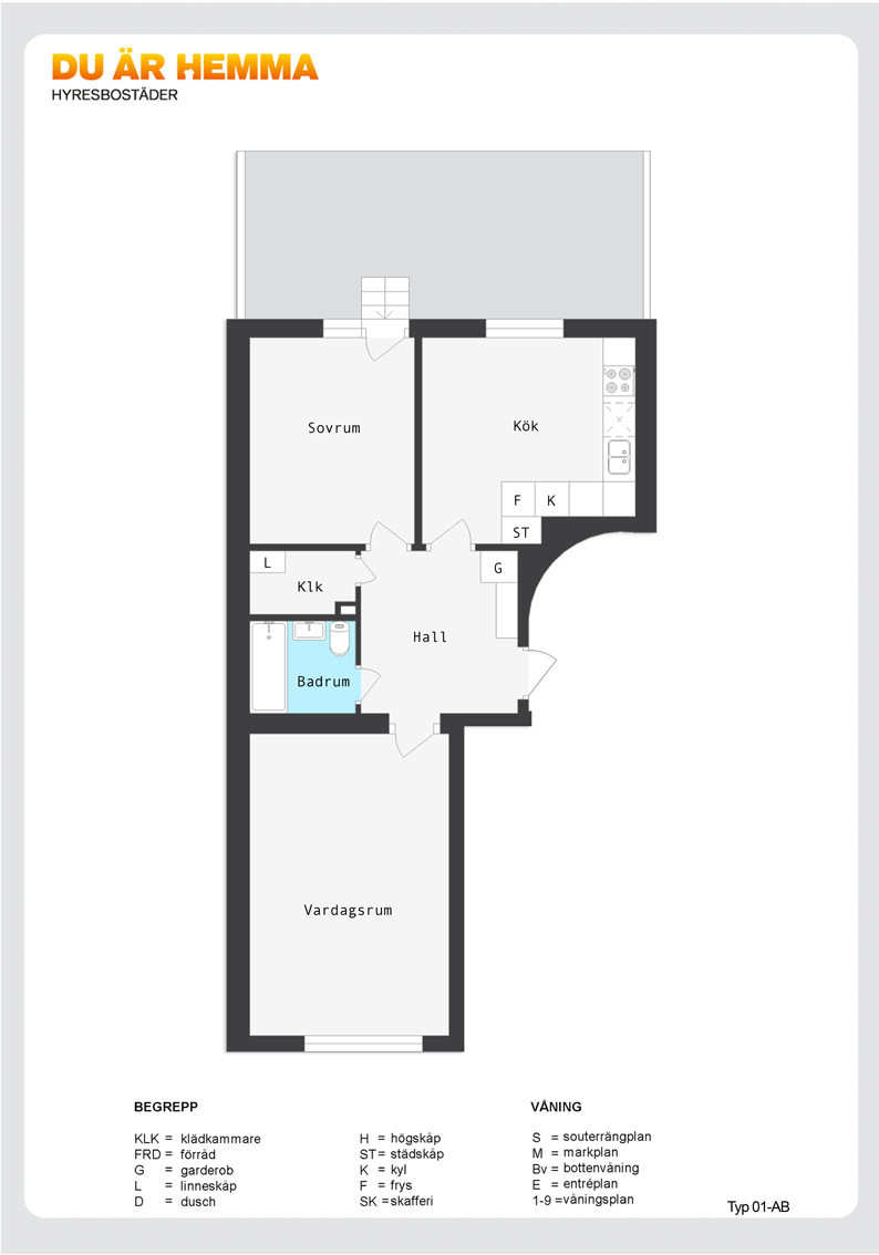 Planritning för Albrektsvägen 114 A
