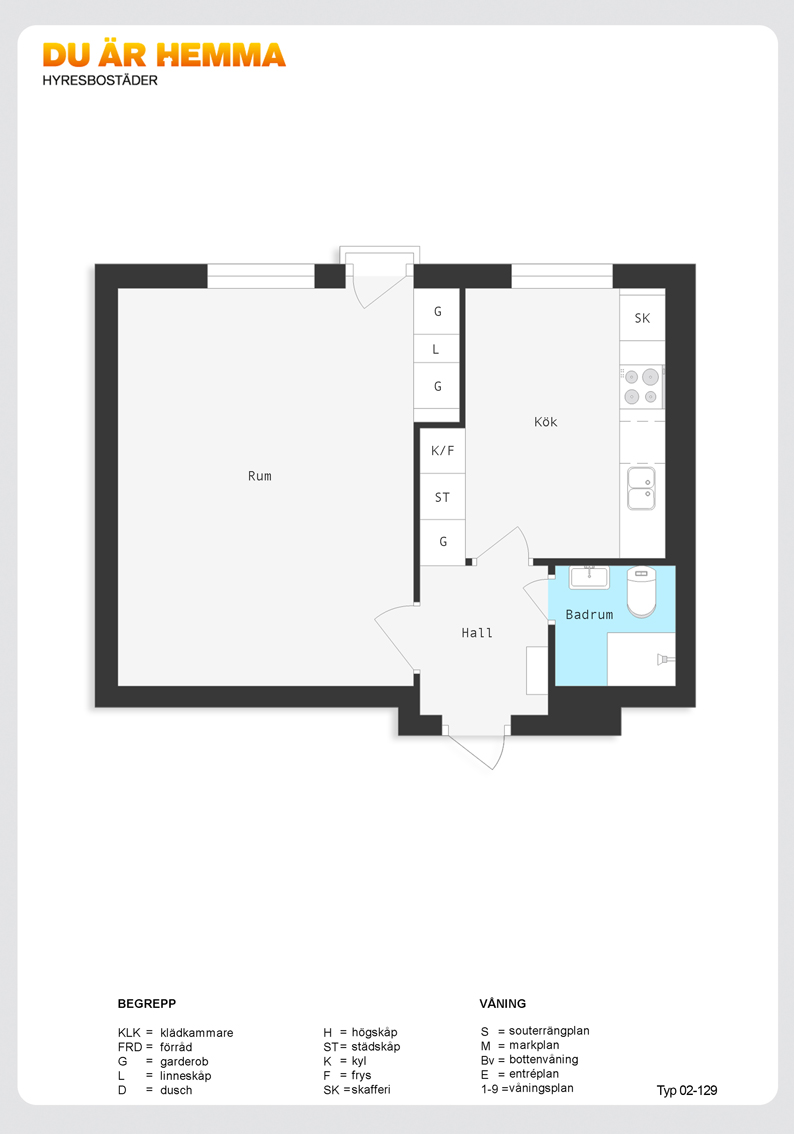 Planritning för Ljuragatan 95