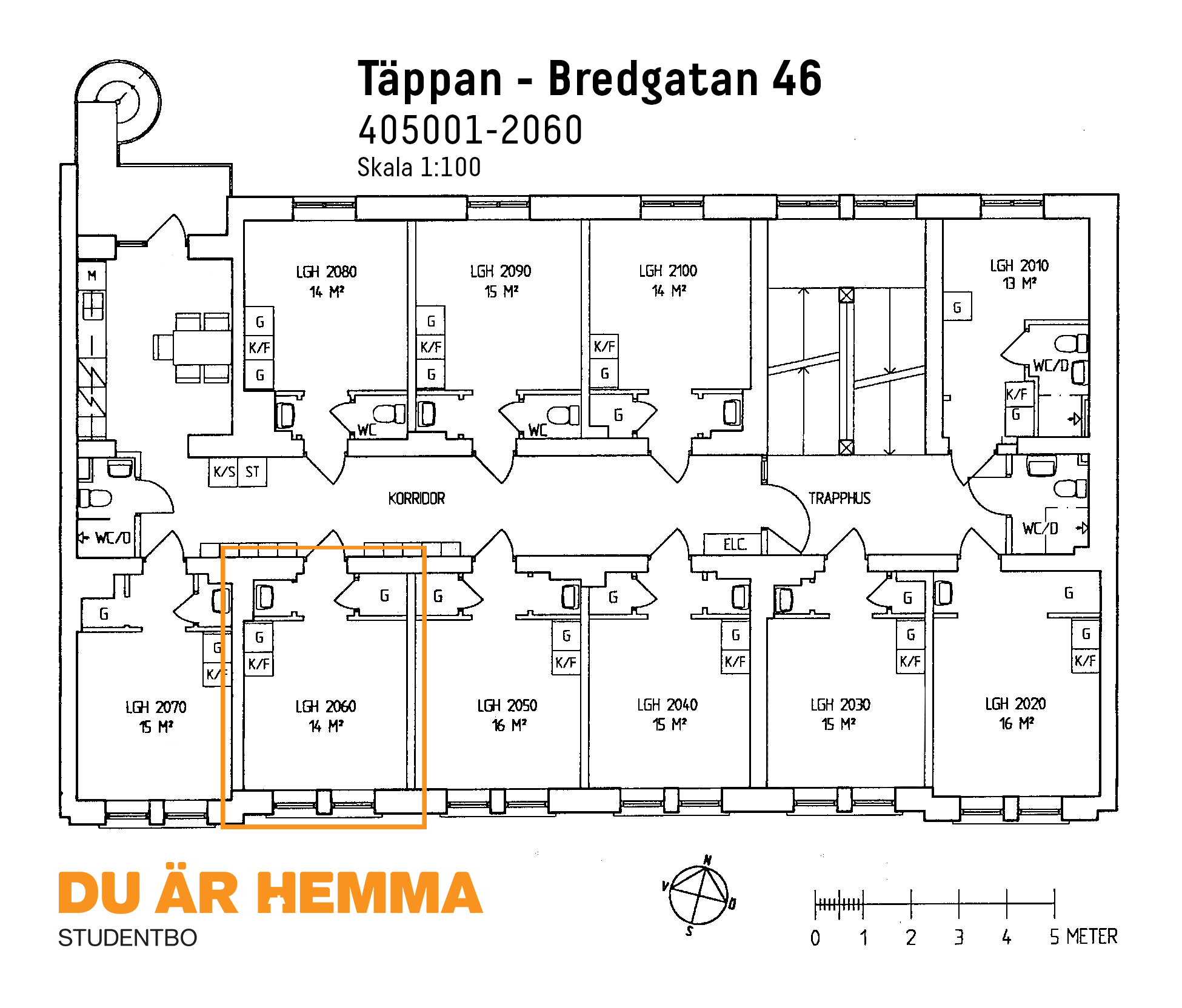 Floor plan for Bredgatan 46