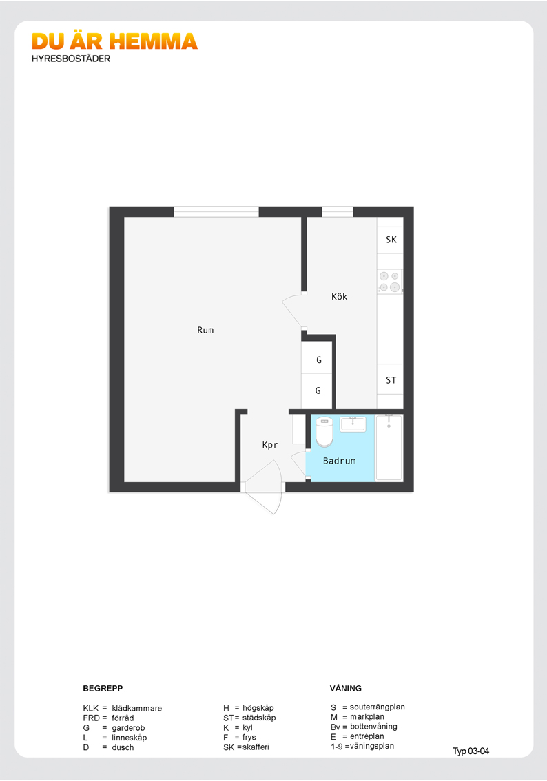 Planritning för Vrinnevigatan 8 A