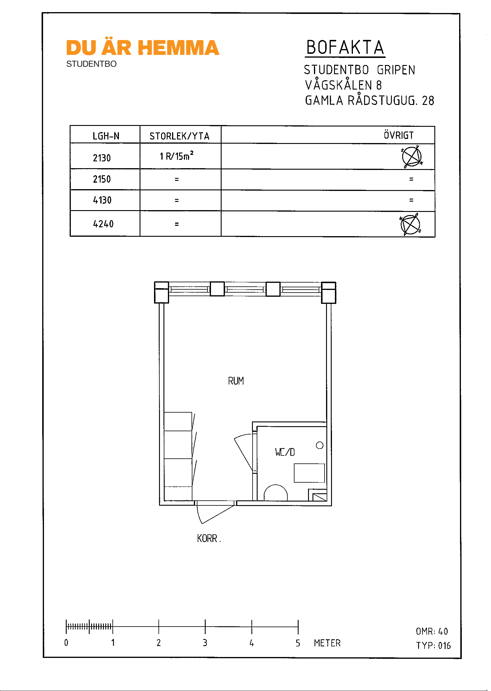 Planritning för Gamla Rådstugugatan 28