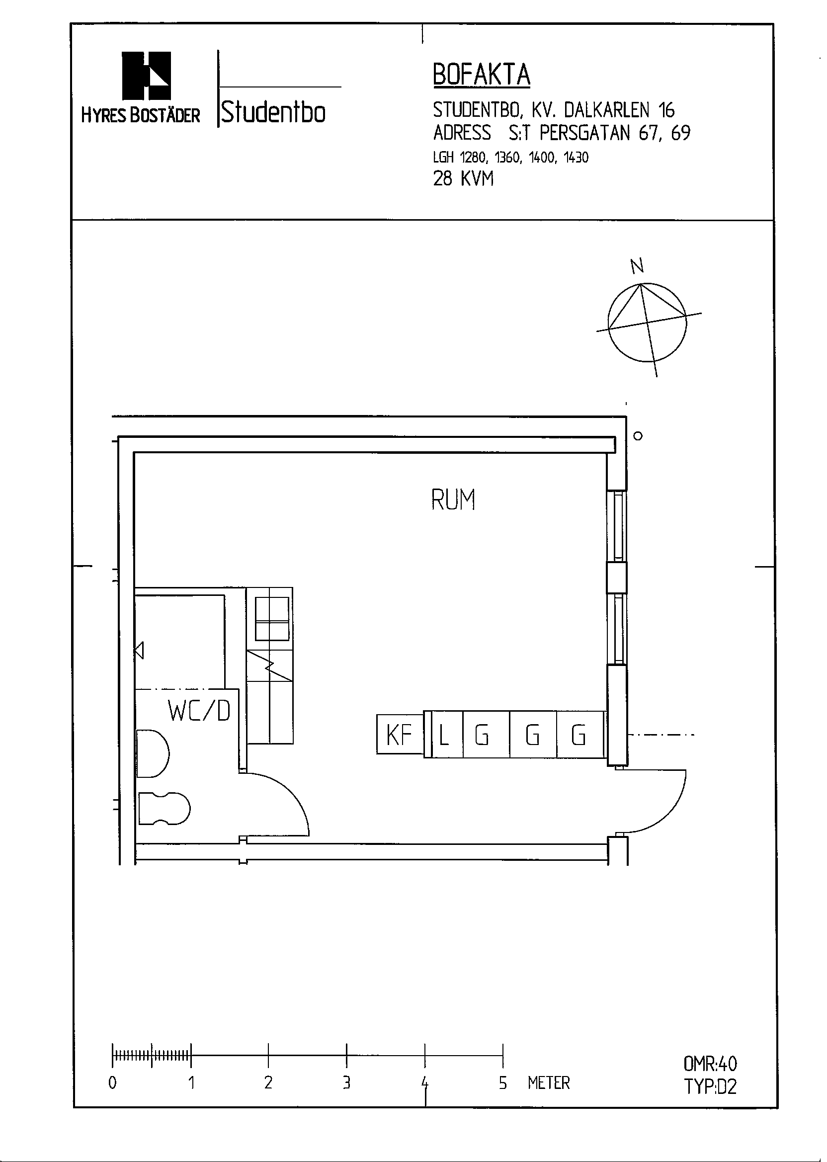 Floor plan for S:t Persgatan 69 F