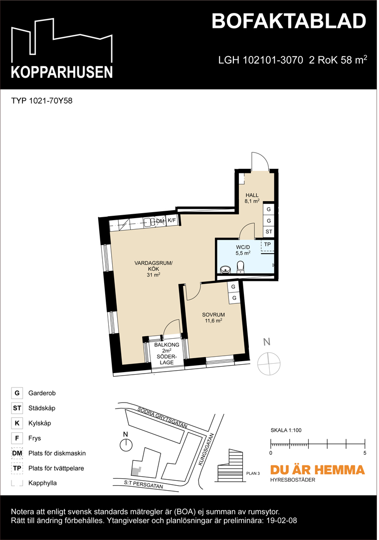 Planritning för S:t Persgatan 23