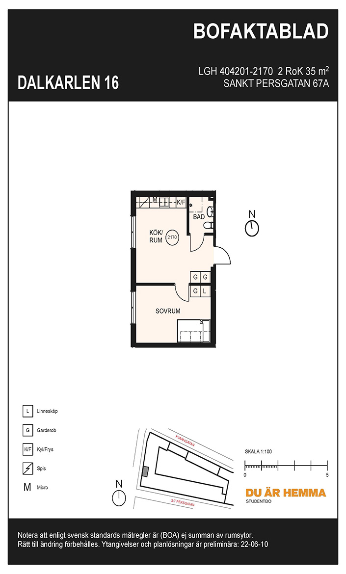 Floor plan for S:t Persgatan 67 A
