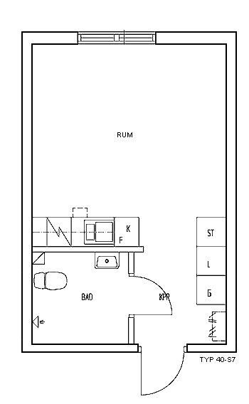 Floor plan for Skomakaregatan 9  