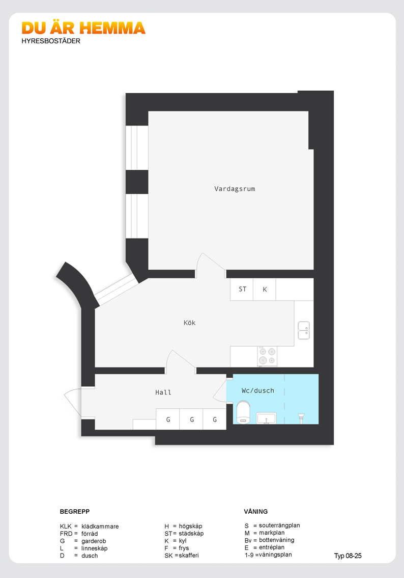 Planritning för Enebygatan 9